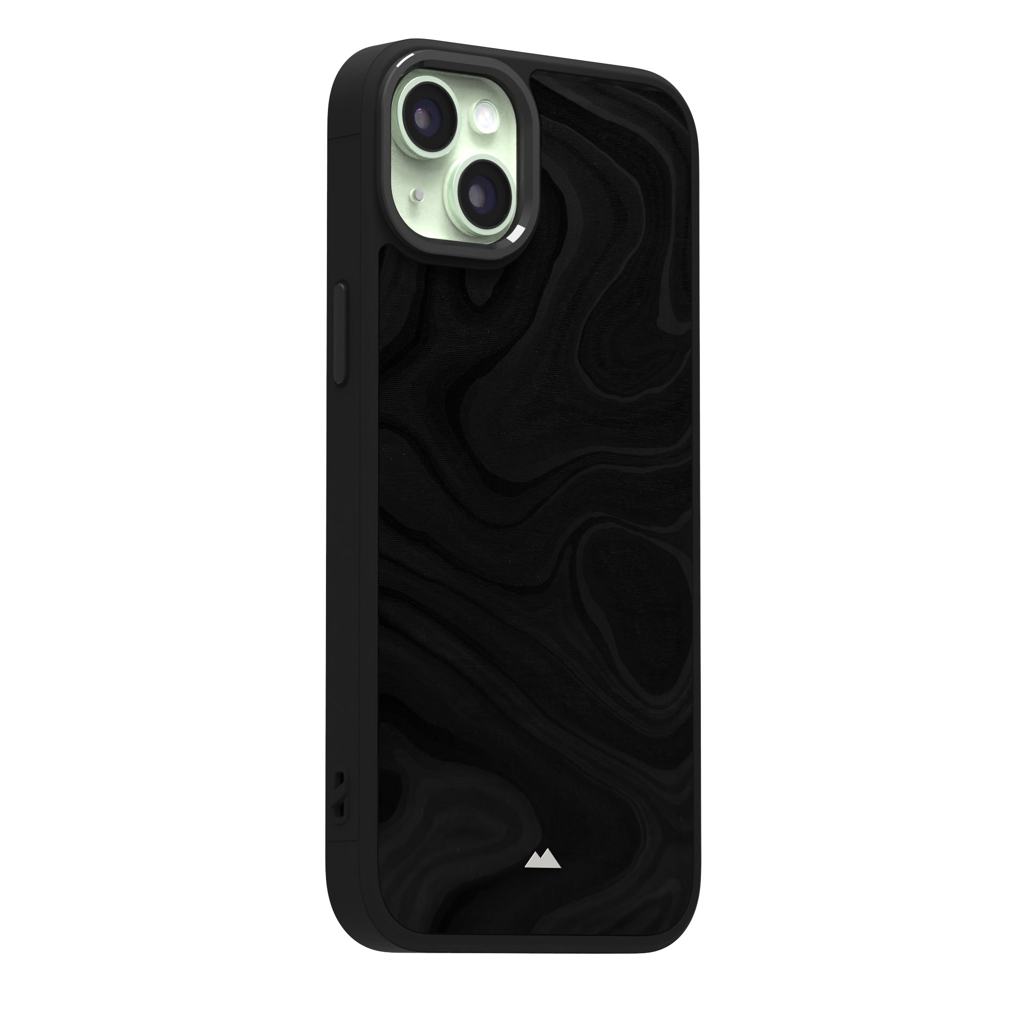 Mountain Onyx Leather Case Cover for iPhone 15 Plus