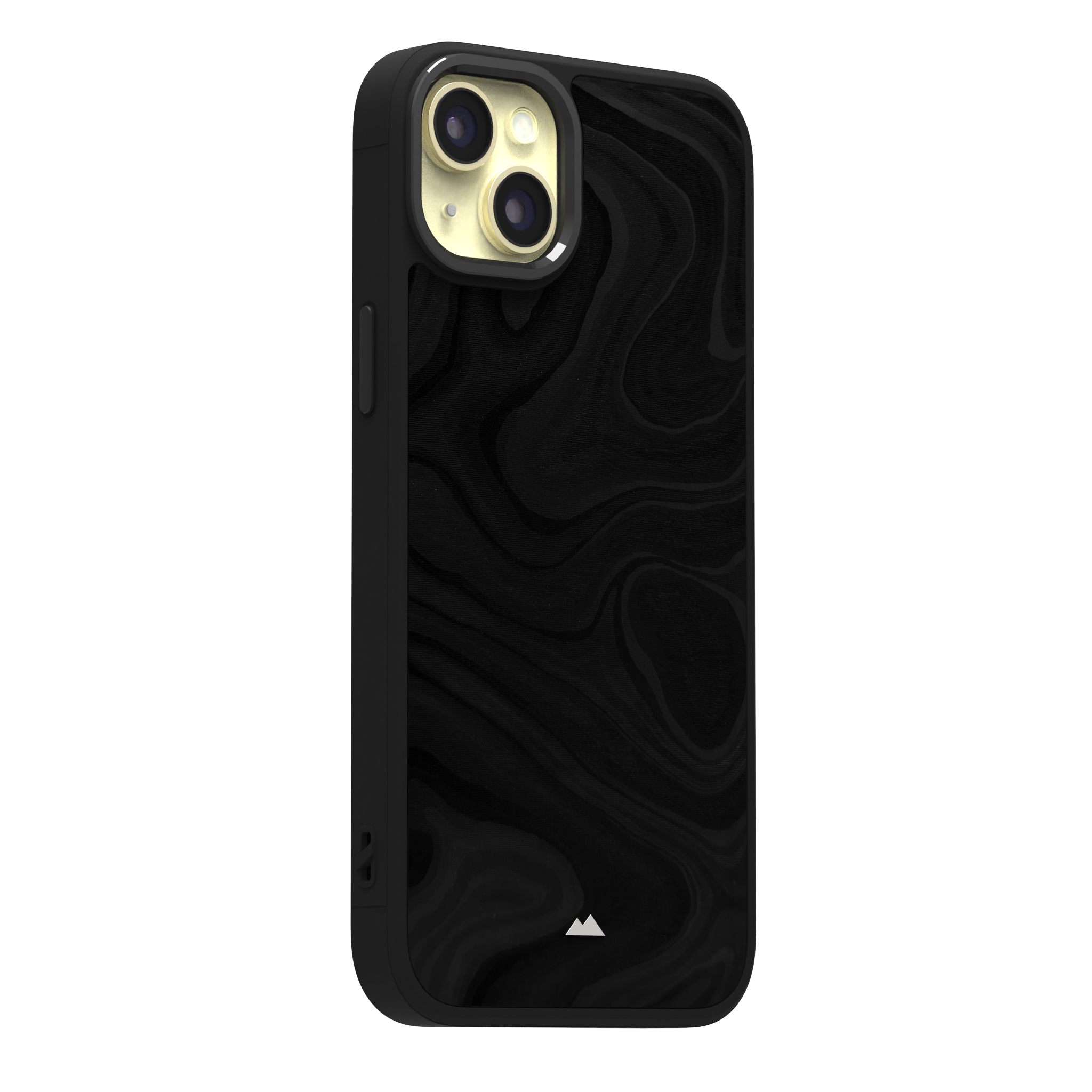 Mountain Onyx Leather Case Cover for iPhone 15 Plus
