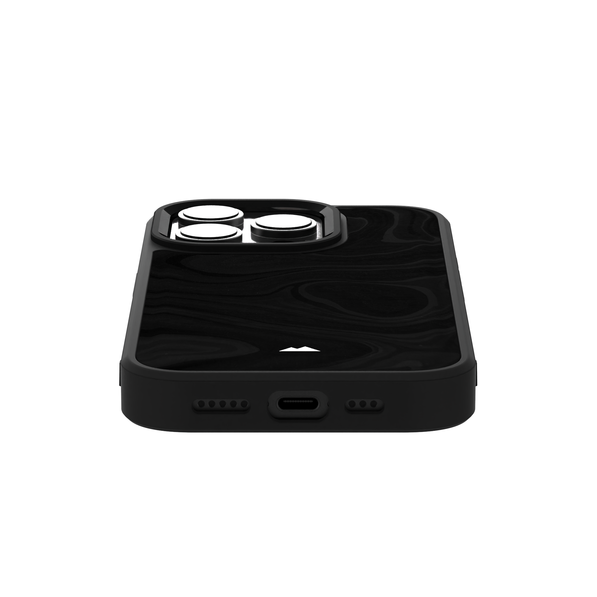 Mountain Onyx Leather Case Cover for iPhone 16 Pro