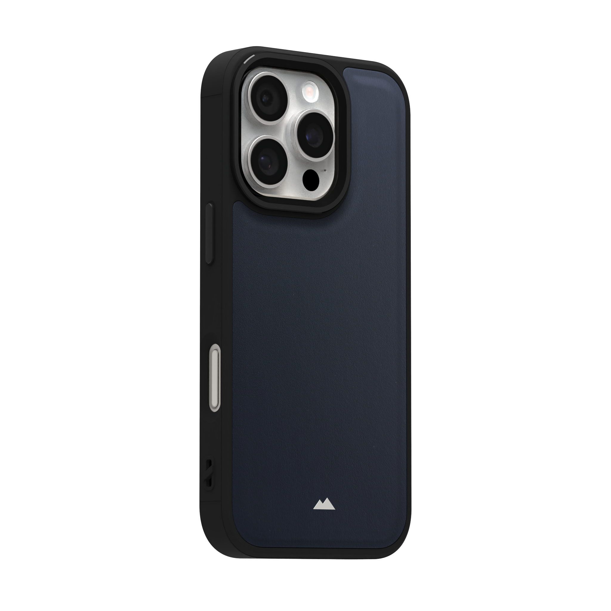 Midnight Blue Leather Case Cover for iPhone 16 Pro