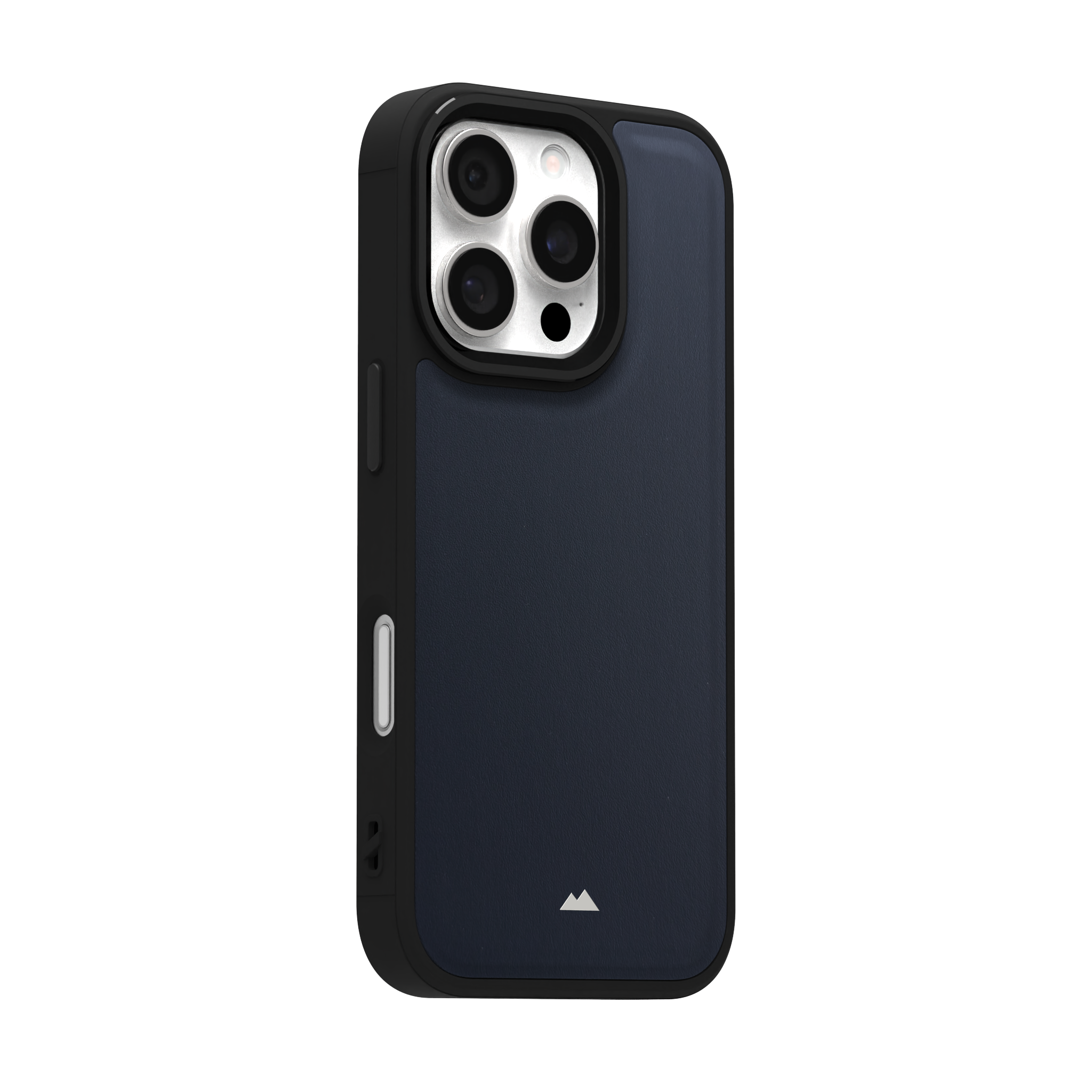 Midnight Blue Leather Case Cover for iPhone 16 Pro