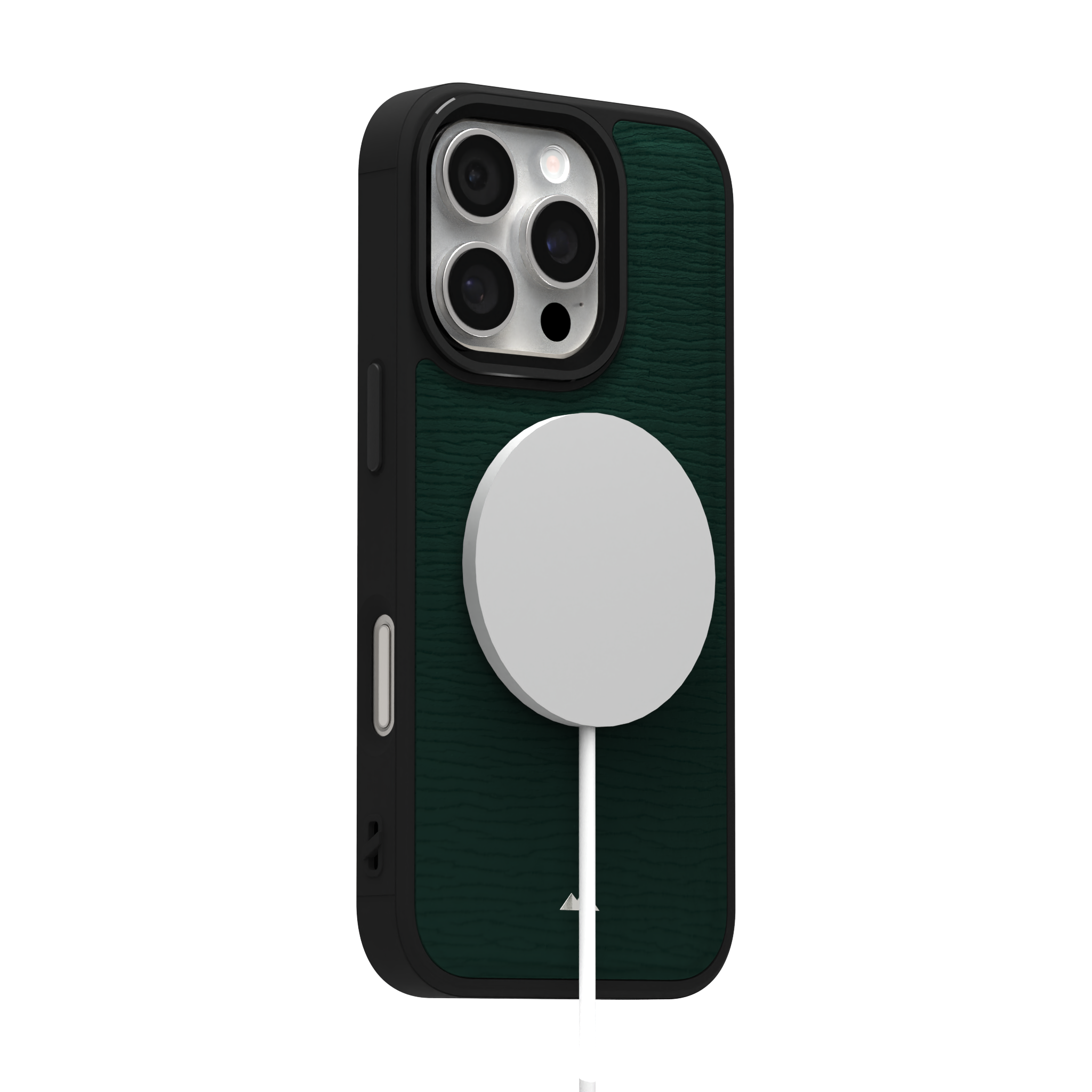 Forest Waves Leather Case Cover for iPhone 16 Pro