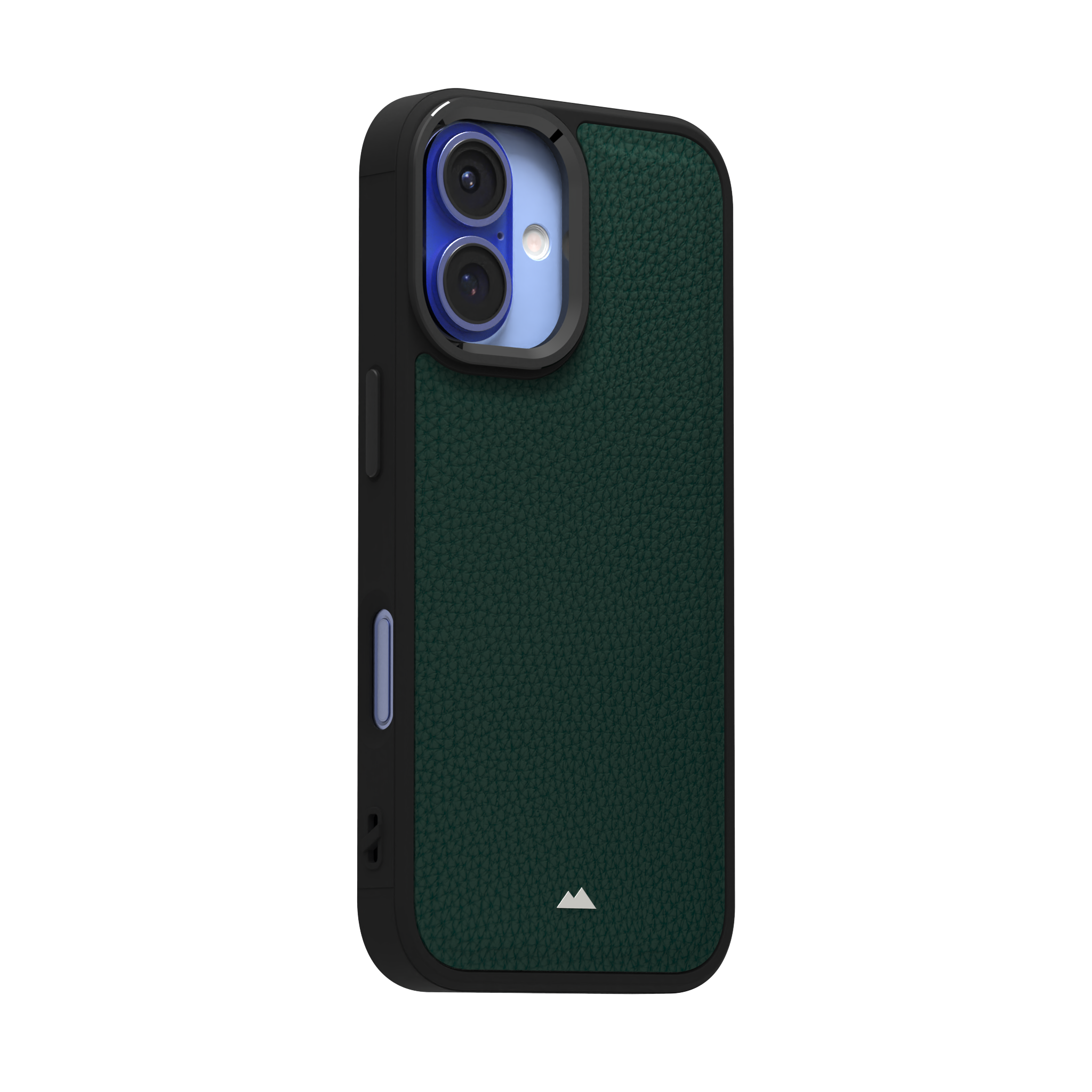 Dark Green Full Grain Leather Case Cover for iPhone 16