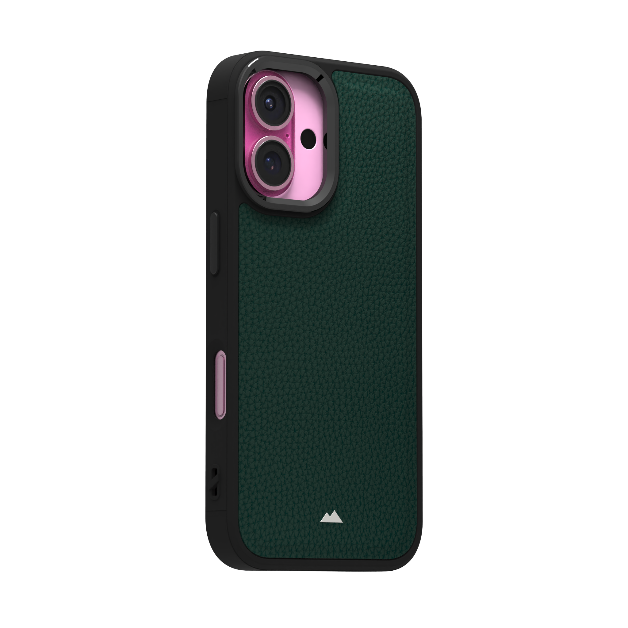 Dark Green Full Grain Leather Case Cover for iPhone 16