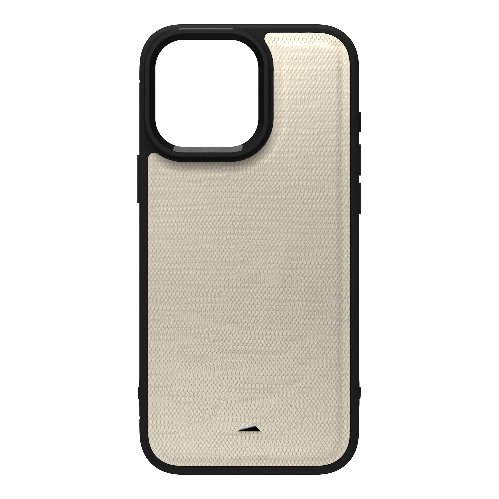 Cream Striped Leather Case Cover for iPhone 16 Pro Max