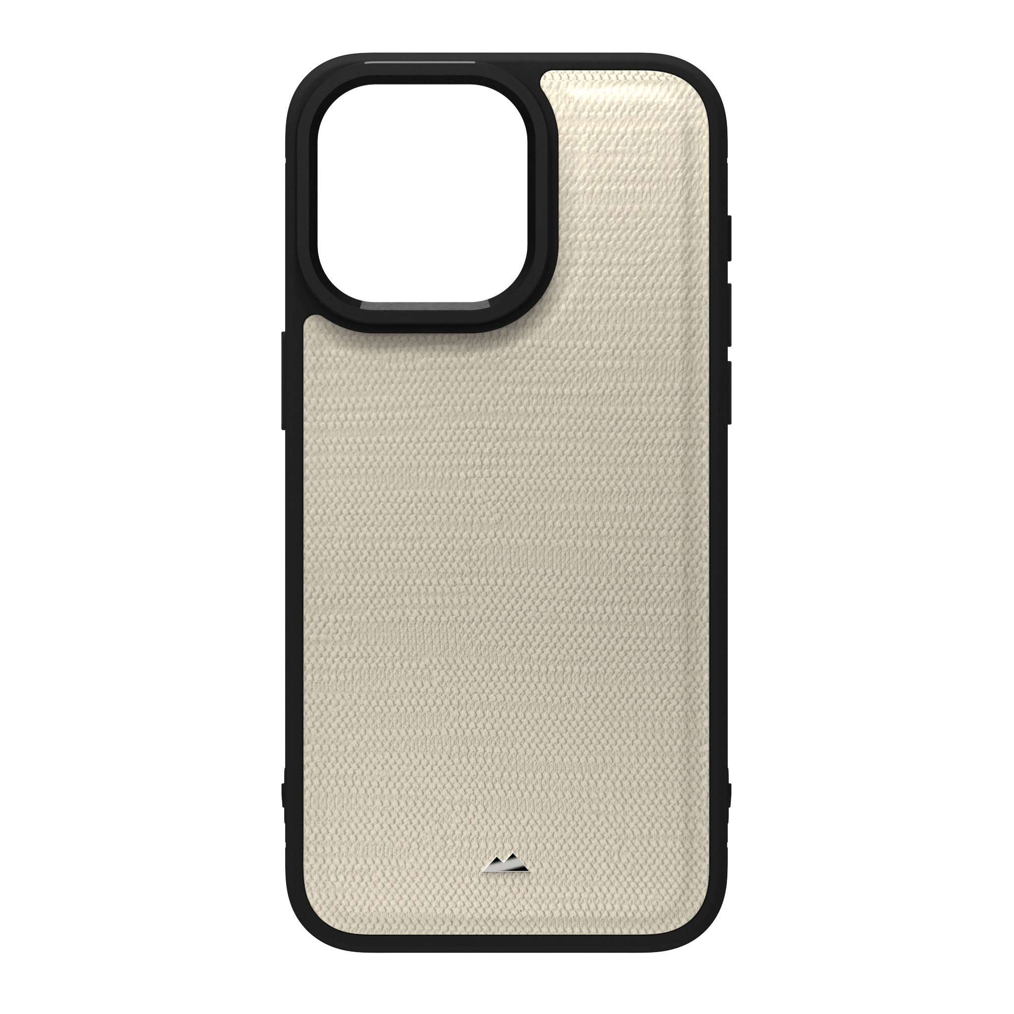 Cream Striped Leather Case Cover for iPhone 15 Pro Max