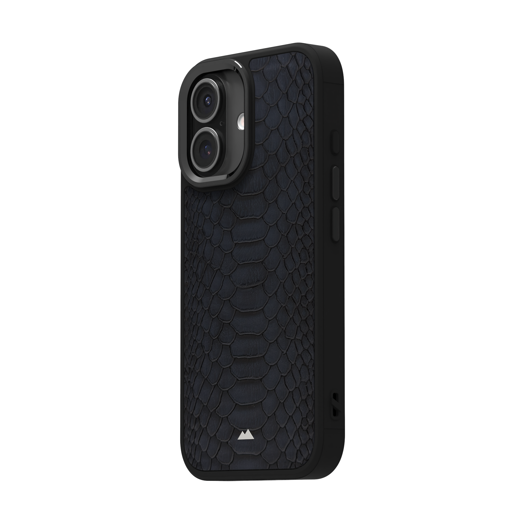 Blue Python Leather Case Cover for iPhone 16