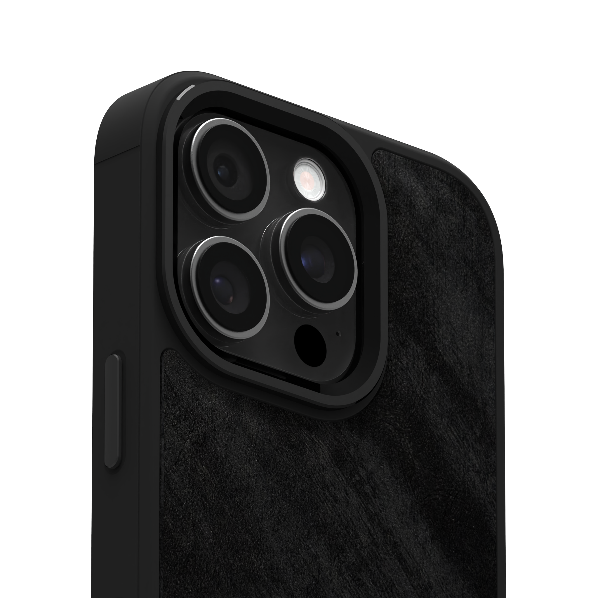 Black Frost Leather Case Cover for iPhone 16 Pro