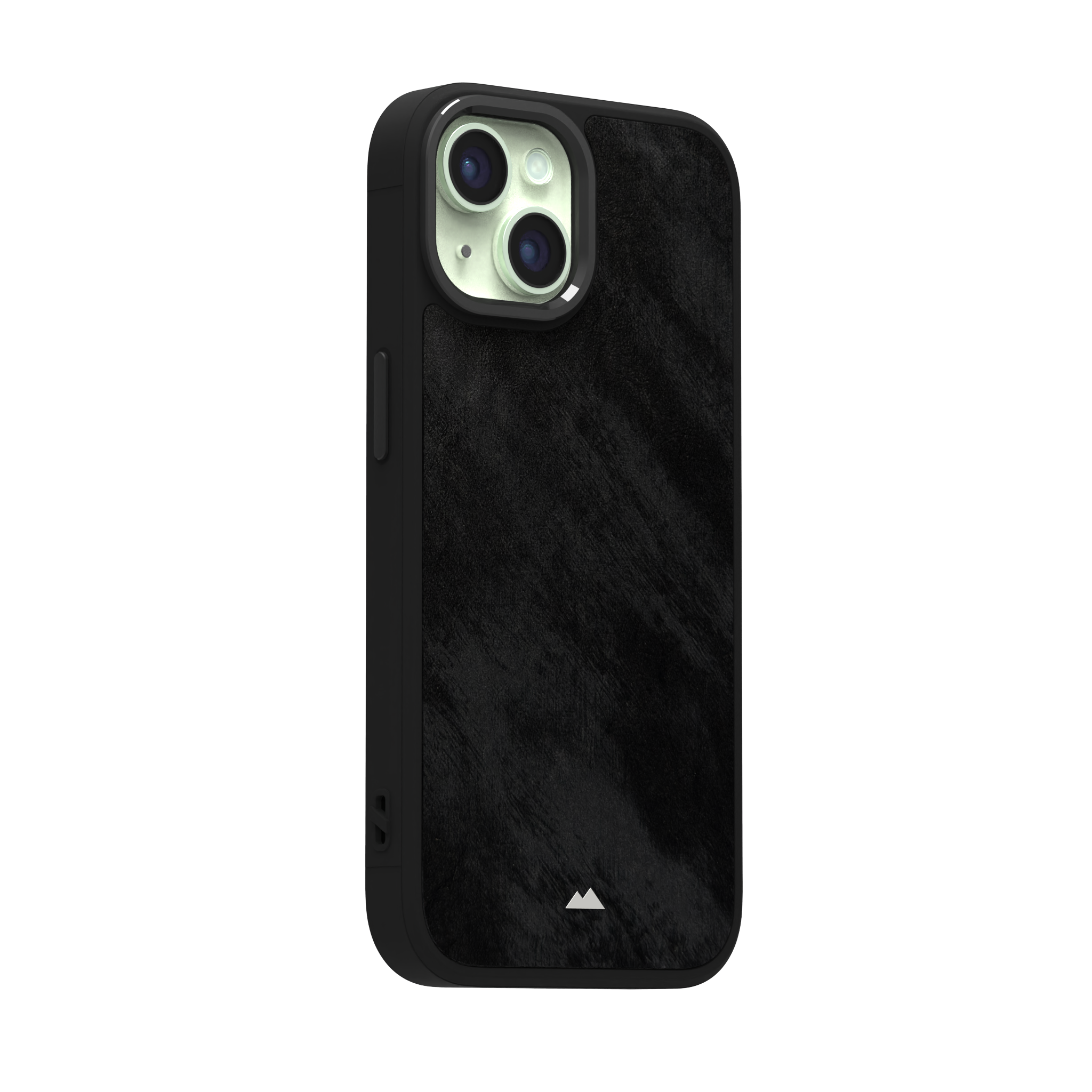 Black Frost Leather Case Cover for iPhone 15