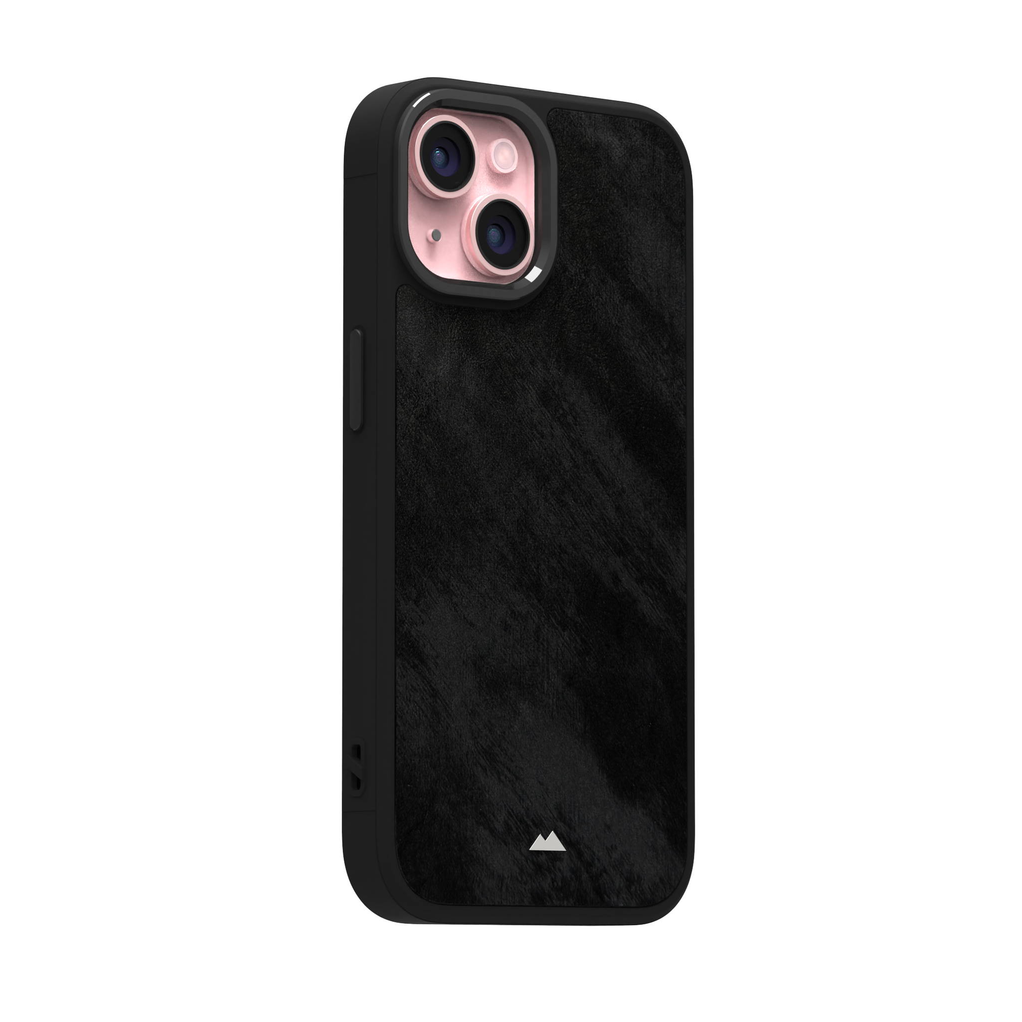 Black Frost Leather Case Cover for iPhone 15