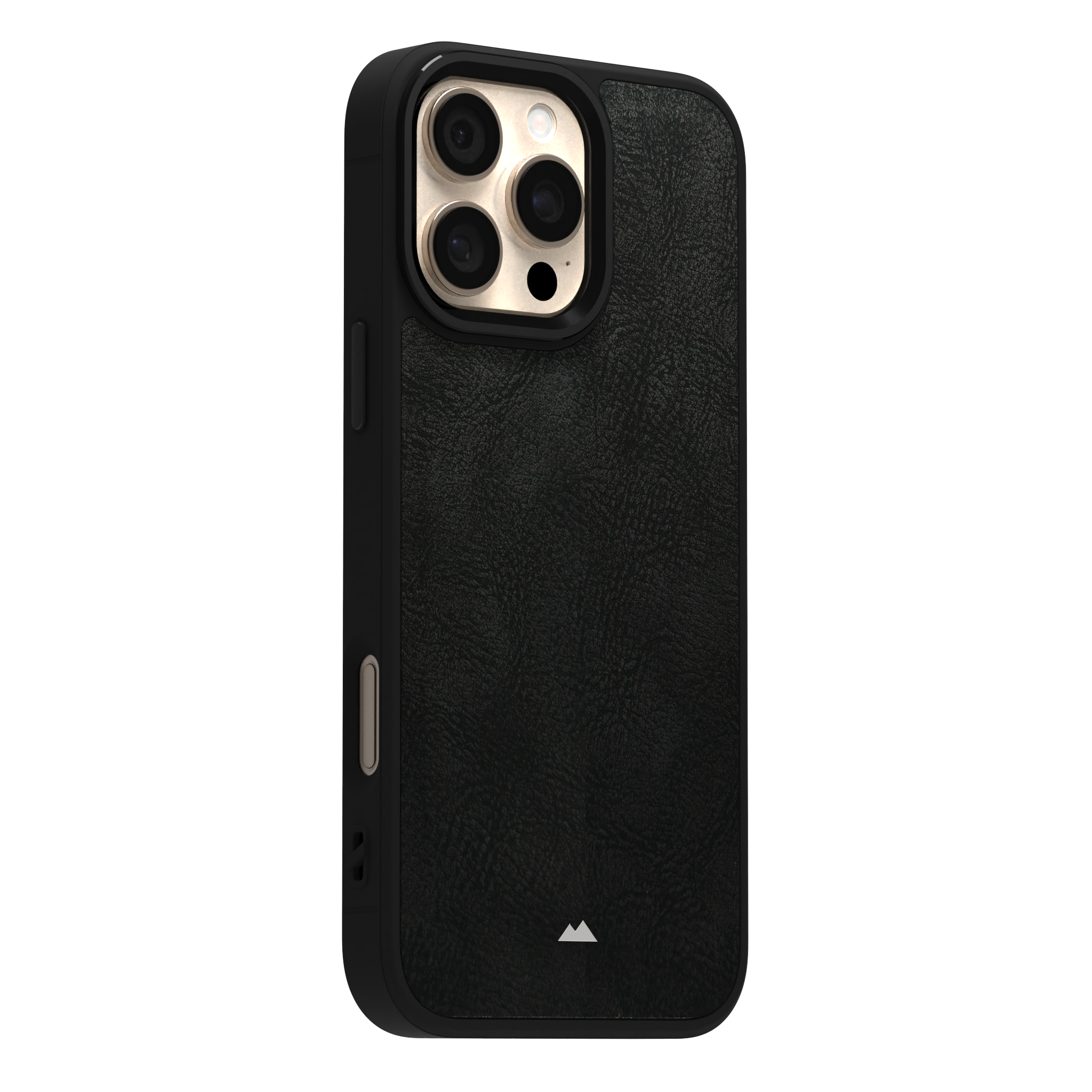 Shadowed Black Leather Case Cover for iPhone 16 Pro Max