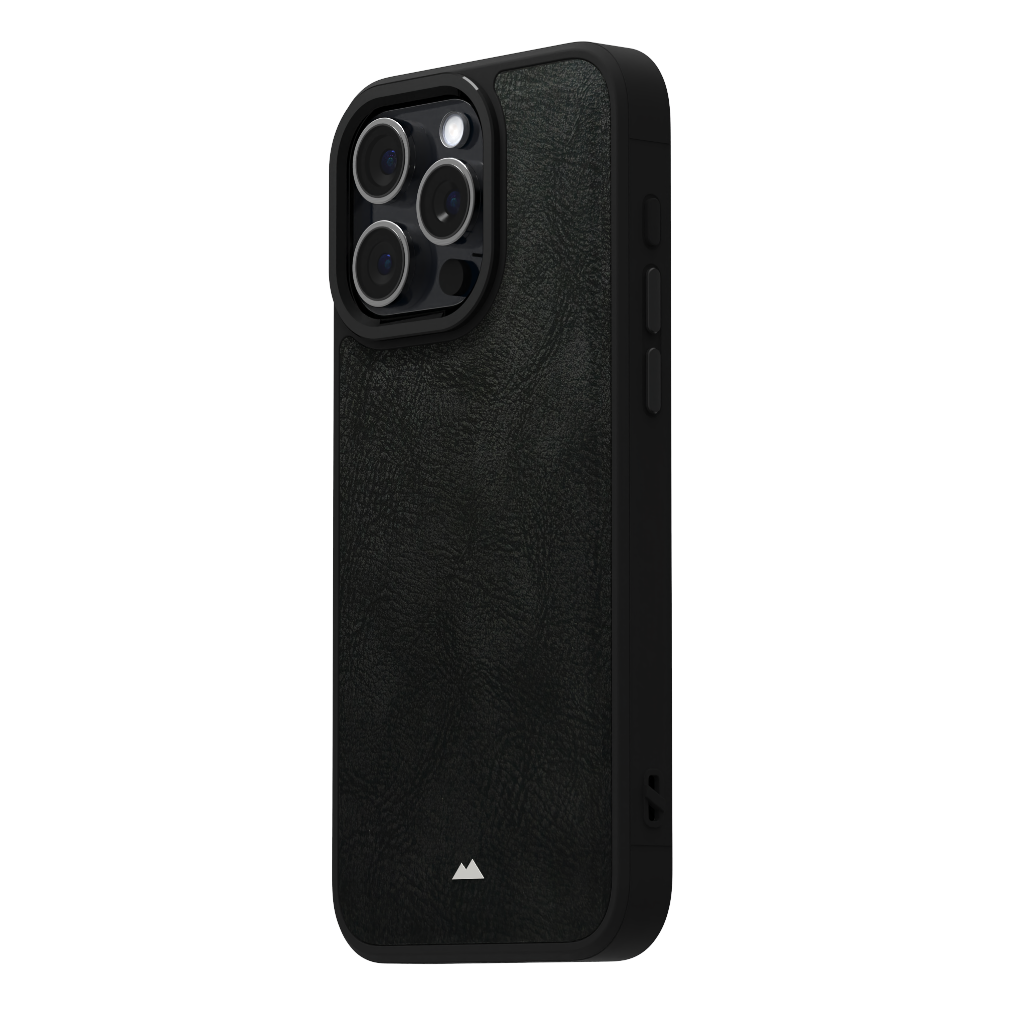 Shadowed Black Leather Case Cover for iPhone 15 Pro Max