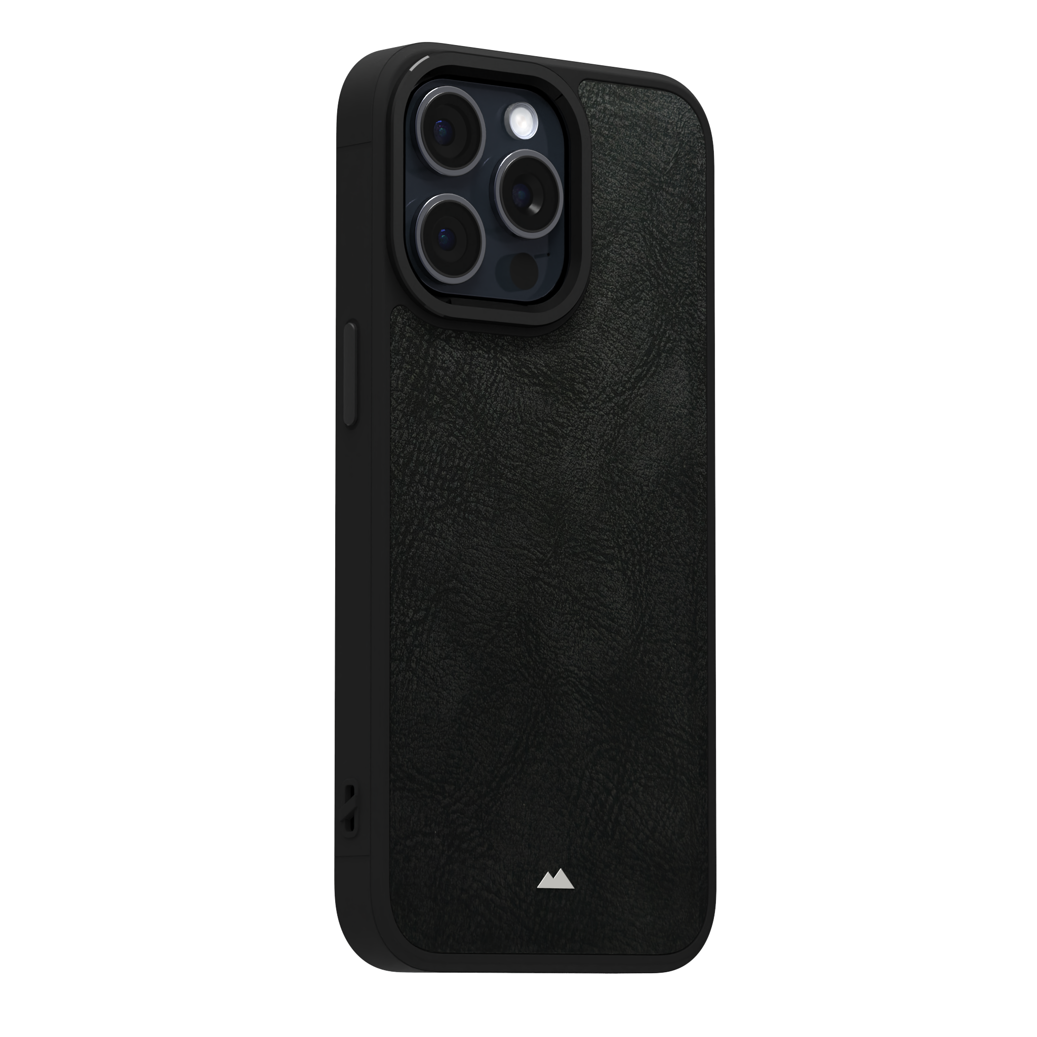 Shadowed Black Leather Case Cover for iPhone 15 Pro Max