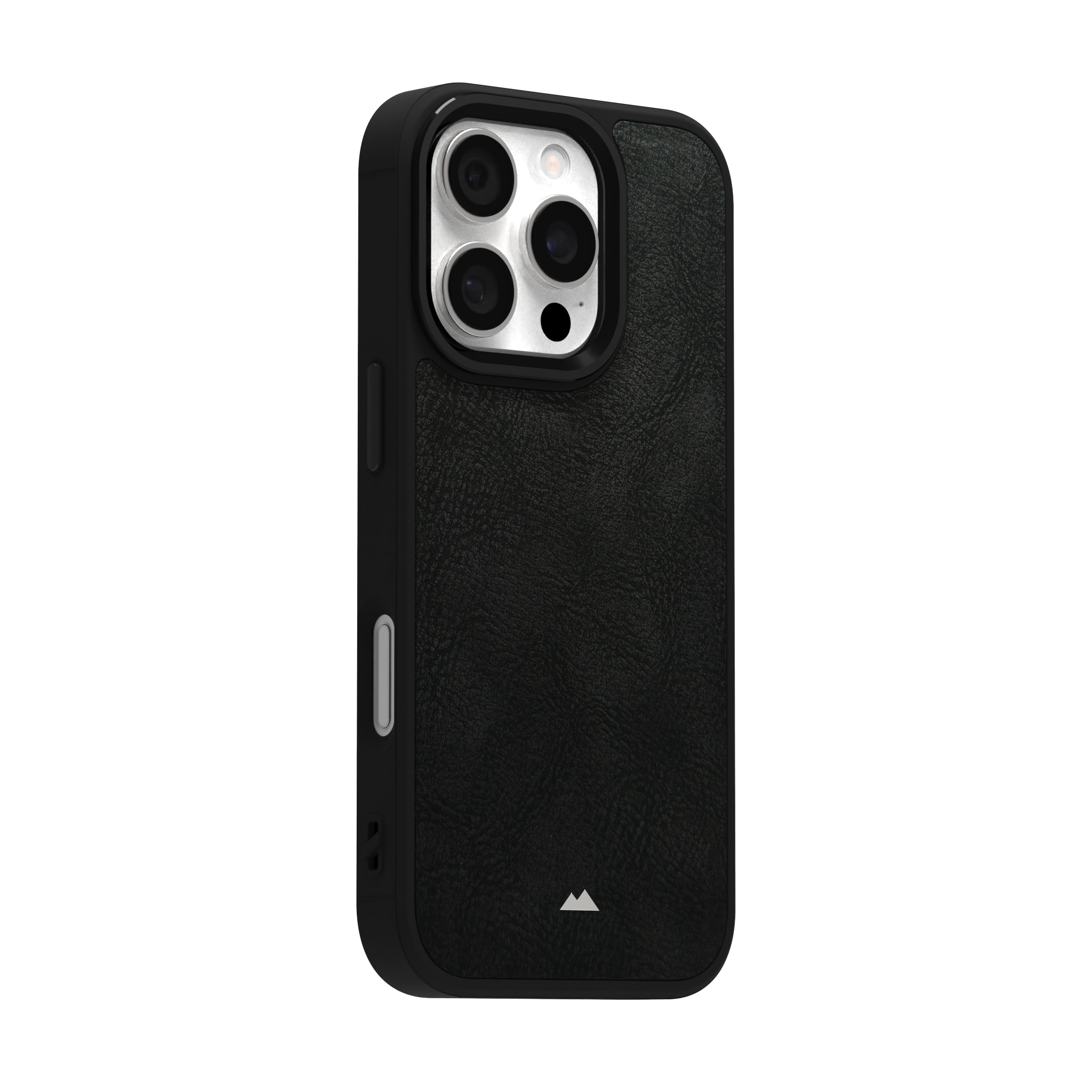 Shadowed Black Leather Case Cover for iPhone 16 Pro