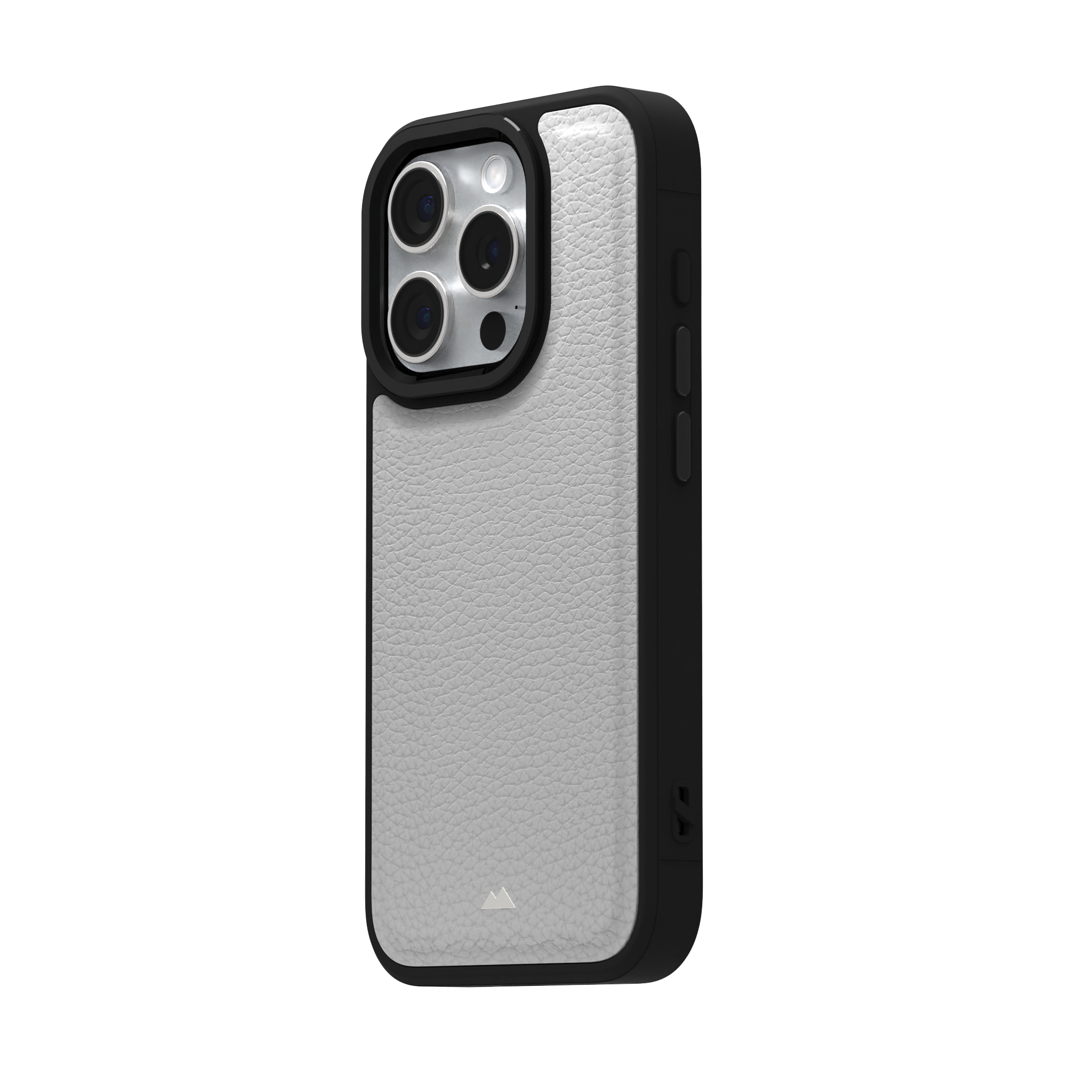 Snow Grain Leather Case Cover for iPhone 15 Pro