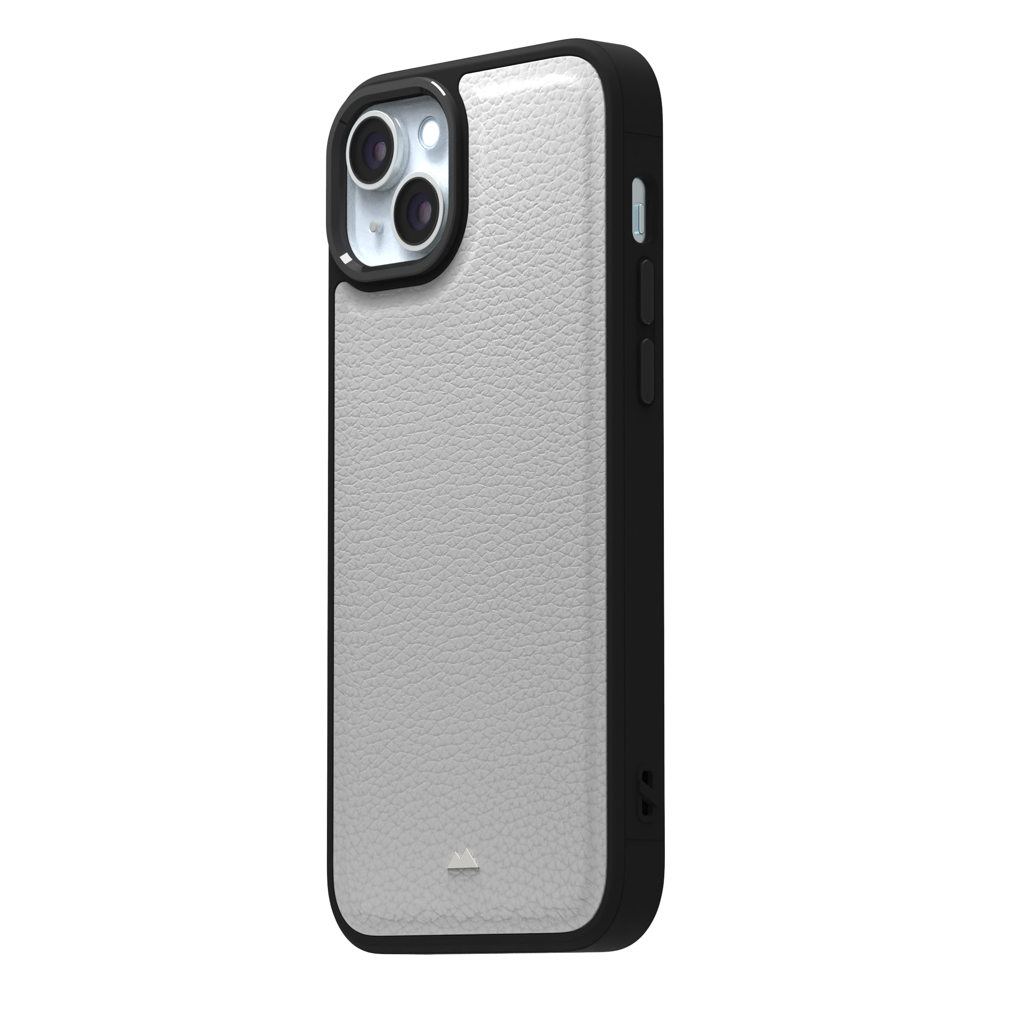 Snow Grain Leather Case Cover for iPhone 15 Plus