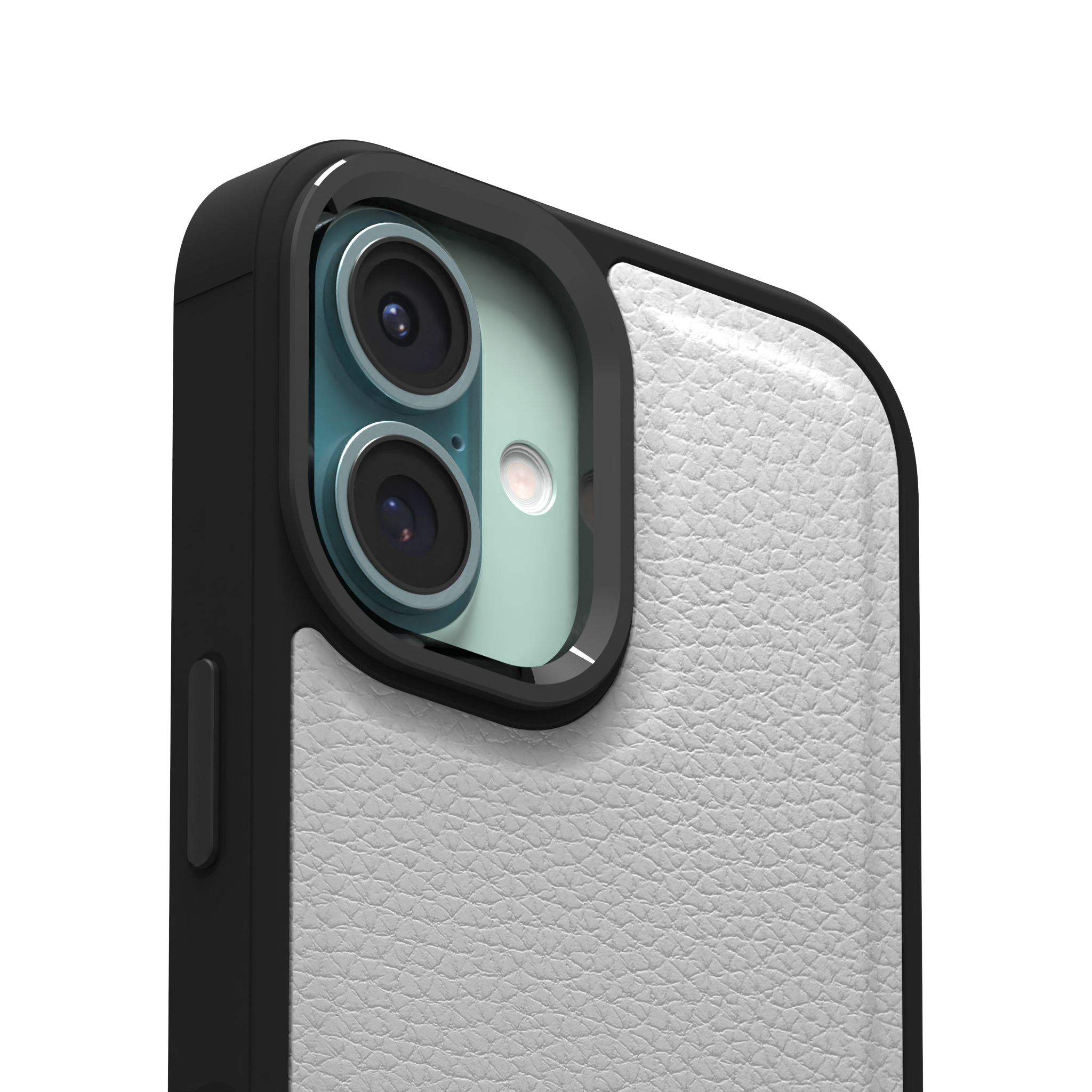 Snow Grain Leather Case Cover for iPhone 16