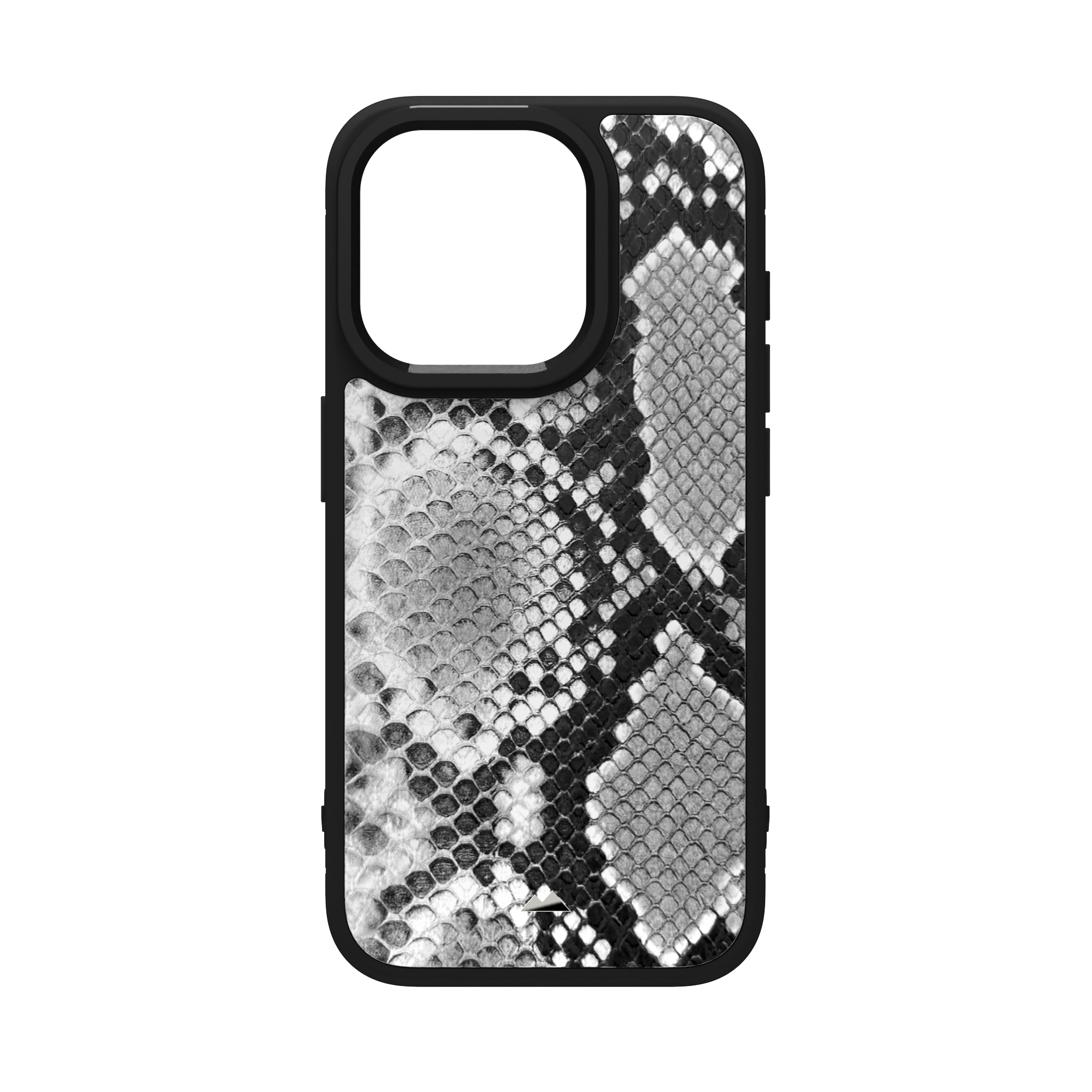 White Reptile Leather Case Cover for iPhone 15 Pro