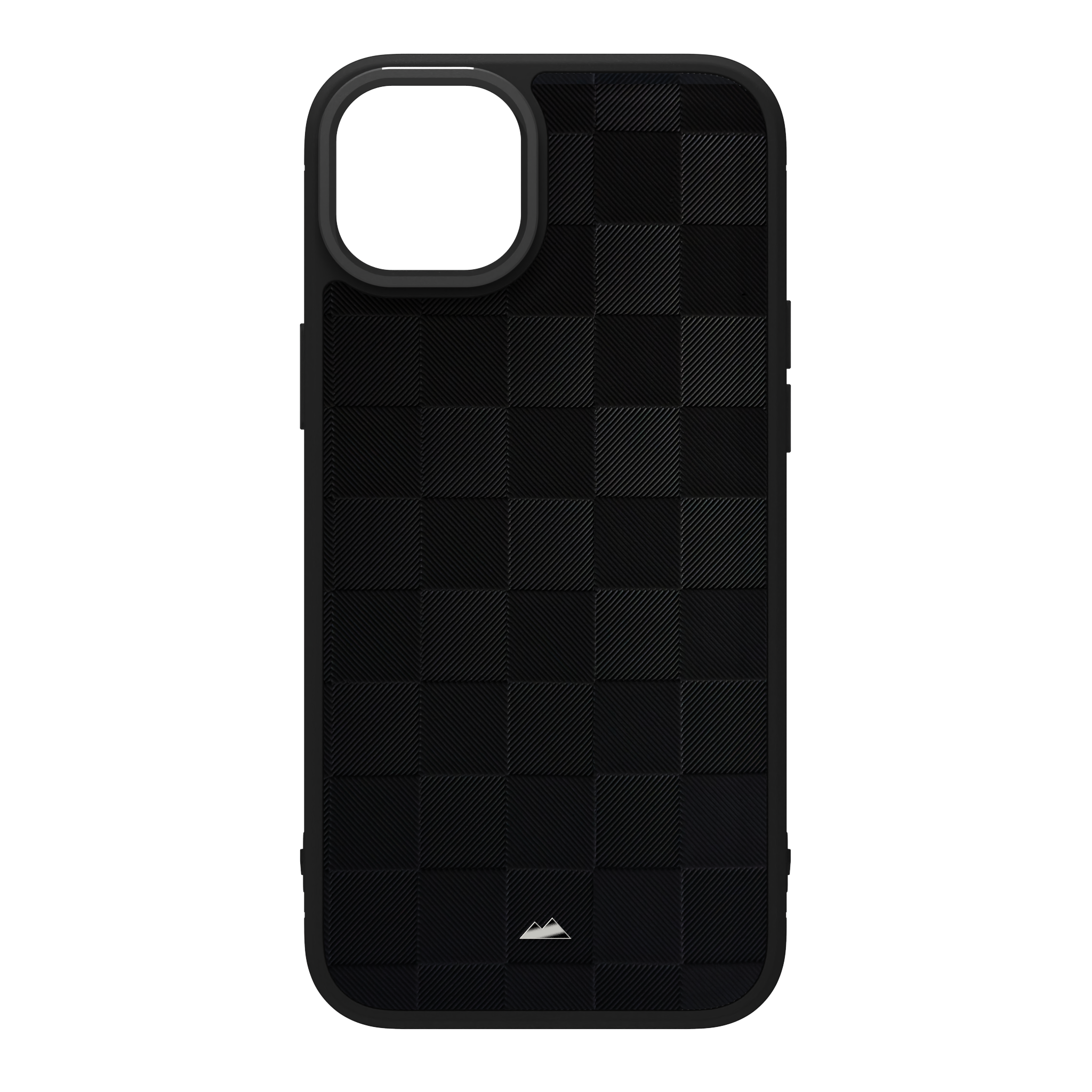 Black Checkered Leather Case for iPhone 15 Plus