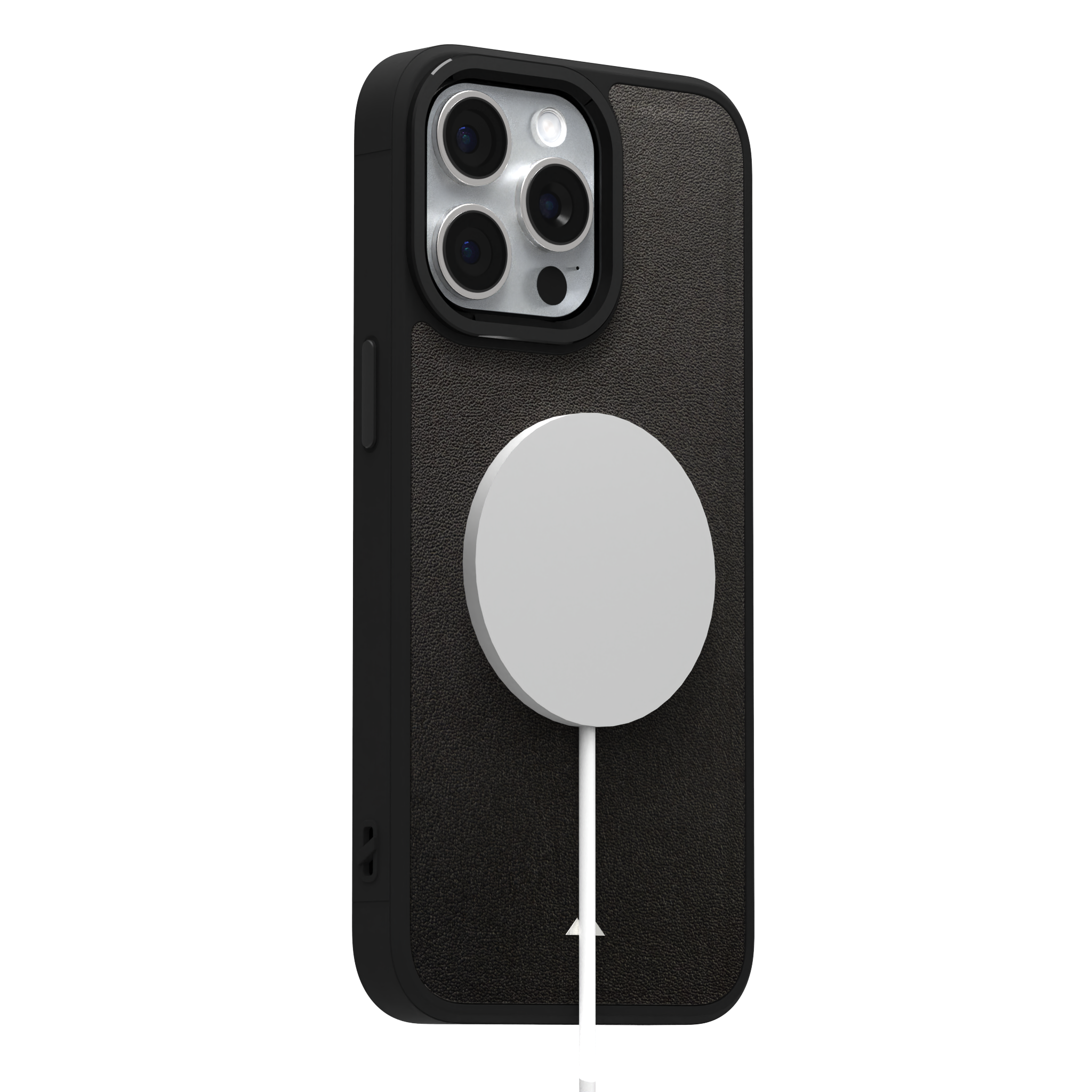 Brown Glitter Leather Case Cover for iPhone 15 Pro Max