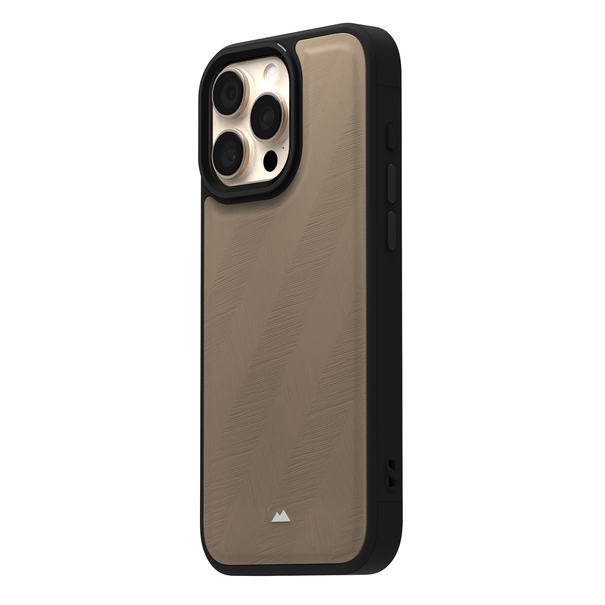 Pale Lined Leather Case Cover for iPhone 16 Pro Max