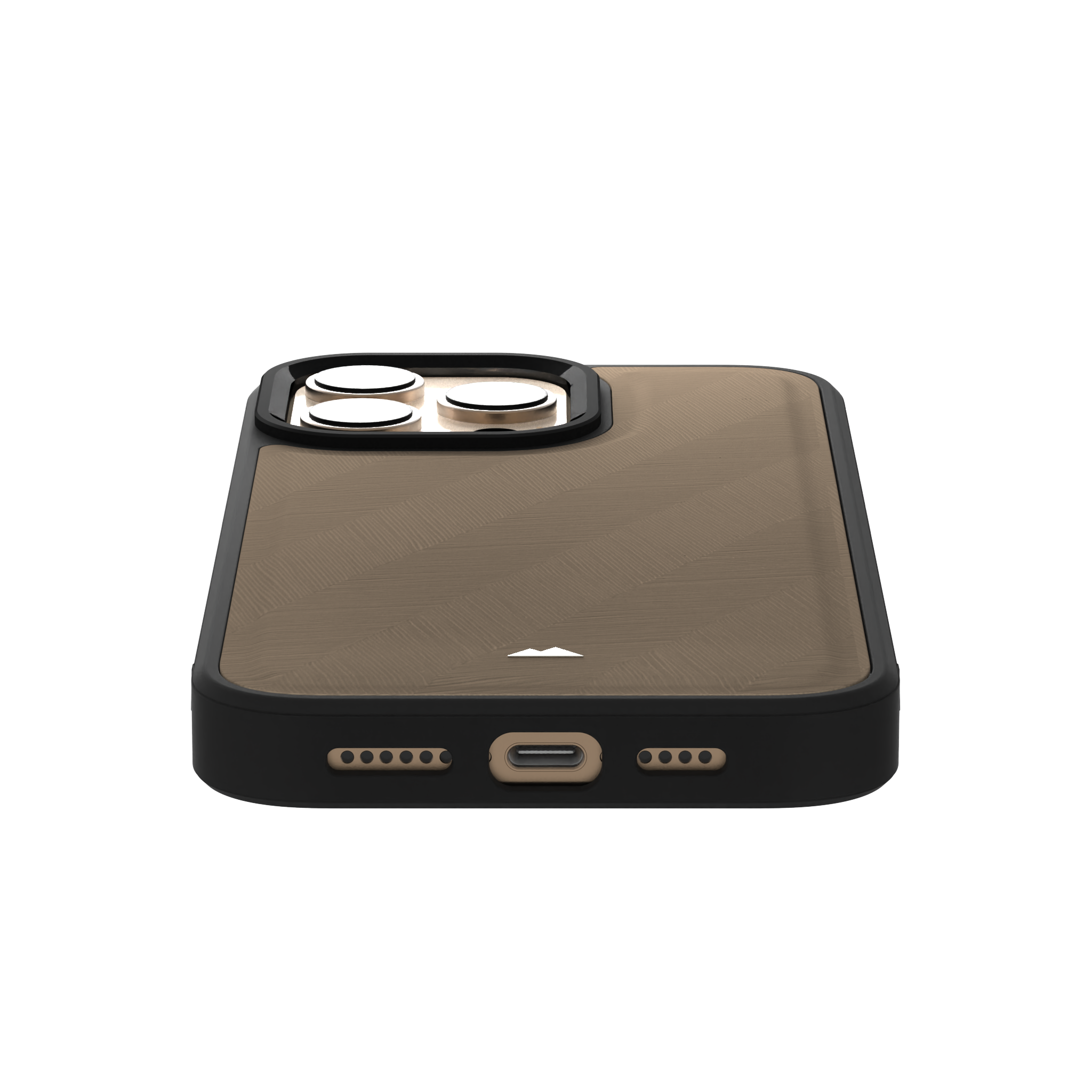 Pale Lined Leather Case Cover for iPhone 16 Pro Max