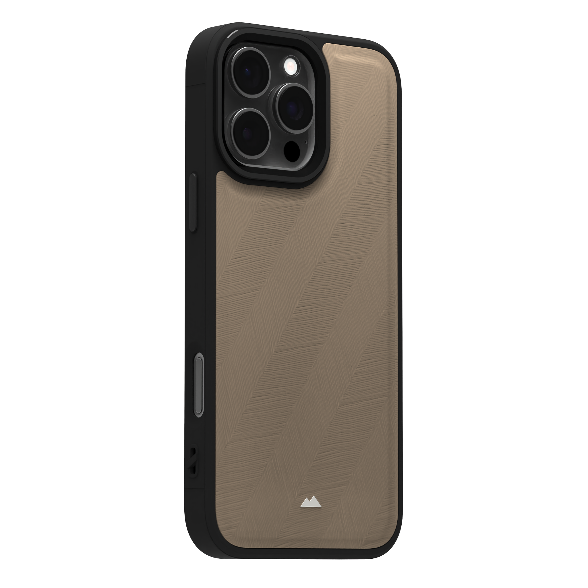 Pale Lined Leather Case Cover for iPhone 16 Pro Max