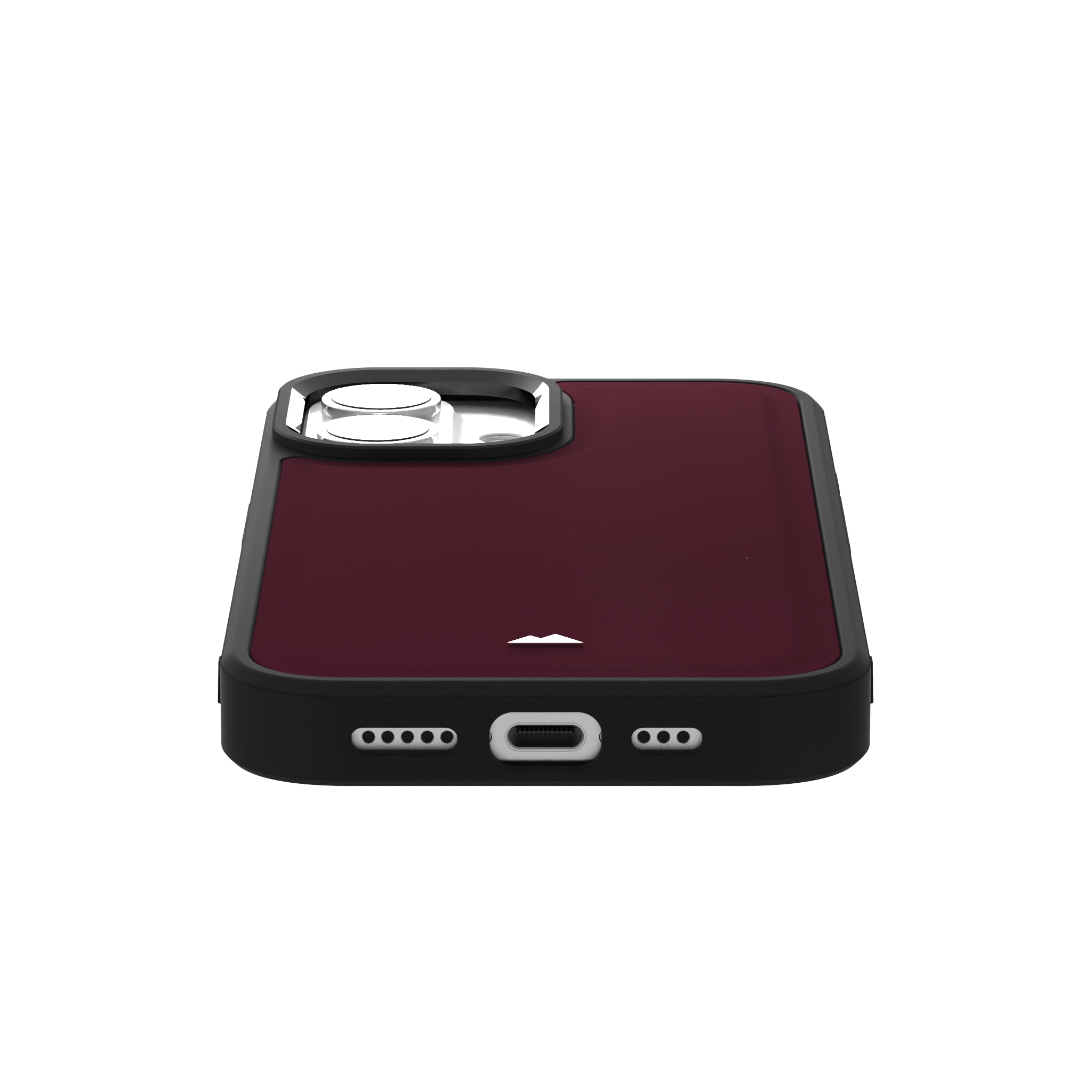 Merlot Plain Leather Case for iPhone 16