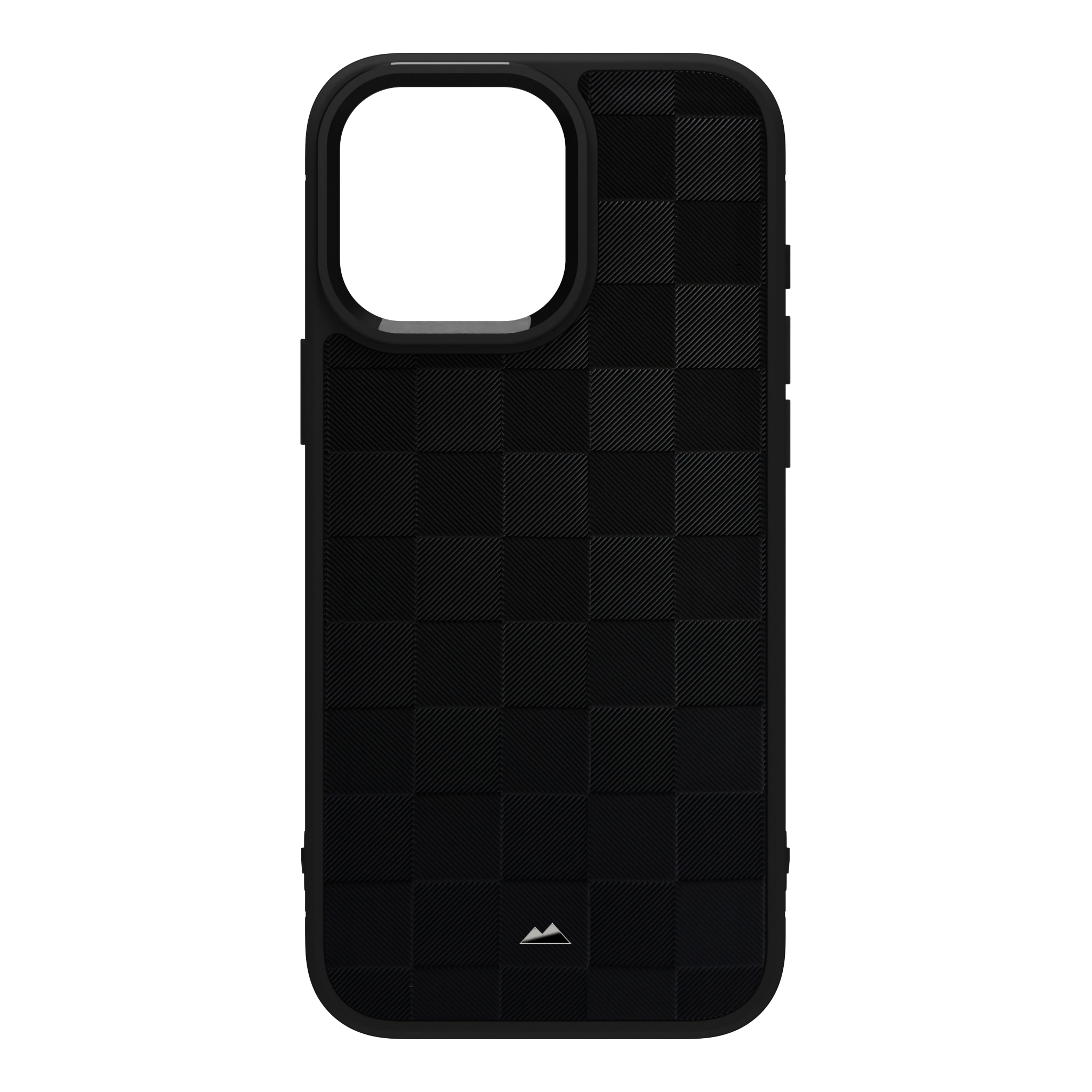 Black Checkered Leather Case for iPhone 16 Pro Max