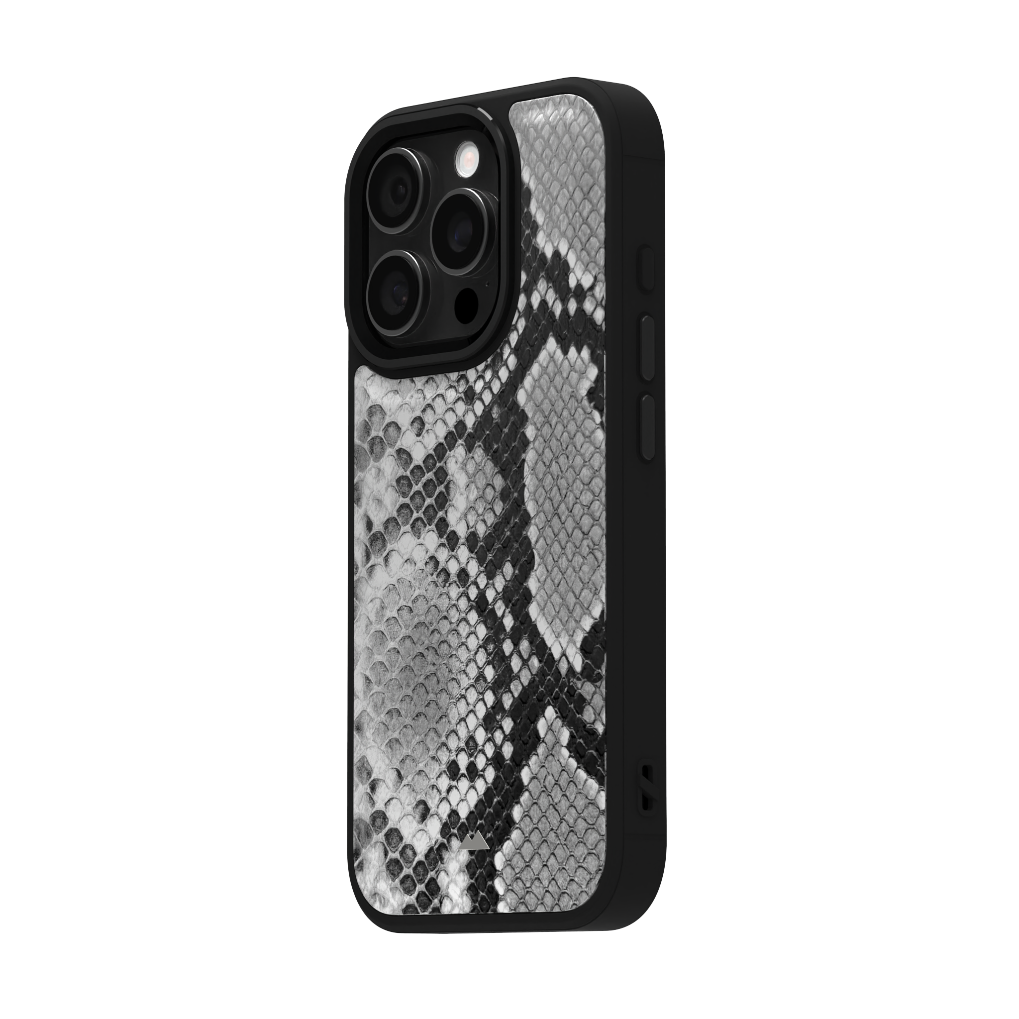 White Reptile Leather Case Cover for iPhone 16 Pro