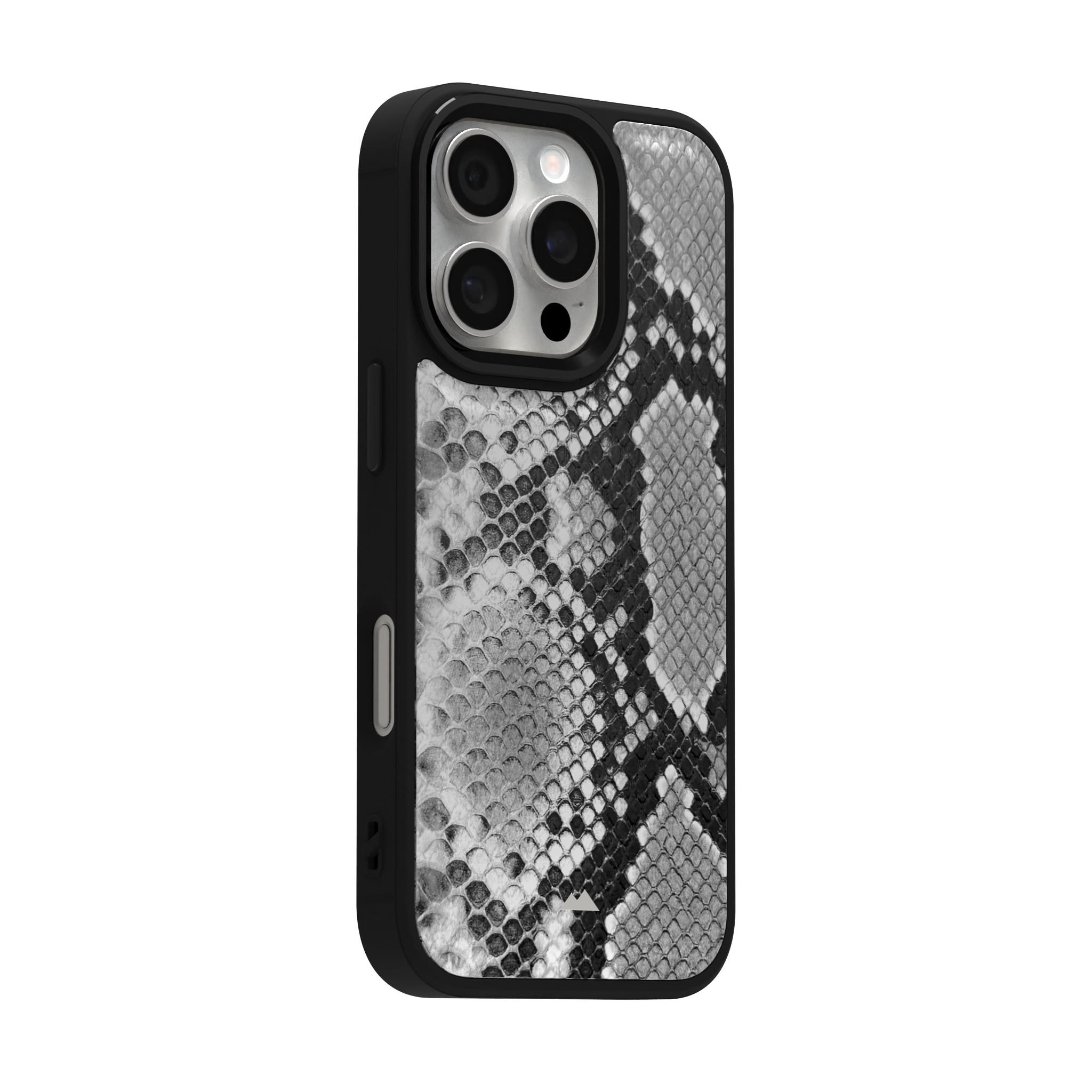 White Reptile Leather Case Cover for iPhone 16 Pro