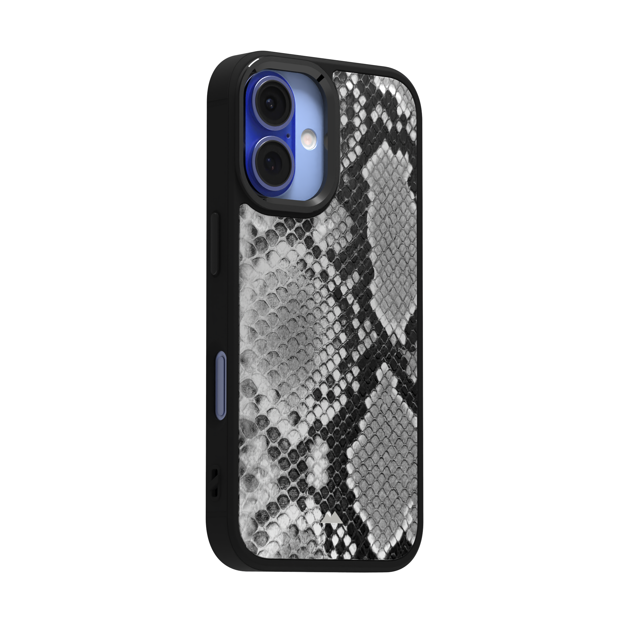 White Reptile Leather Case Cover for iPhone 16