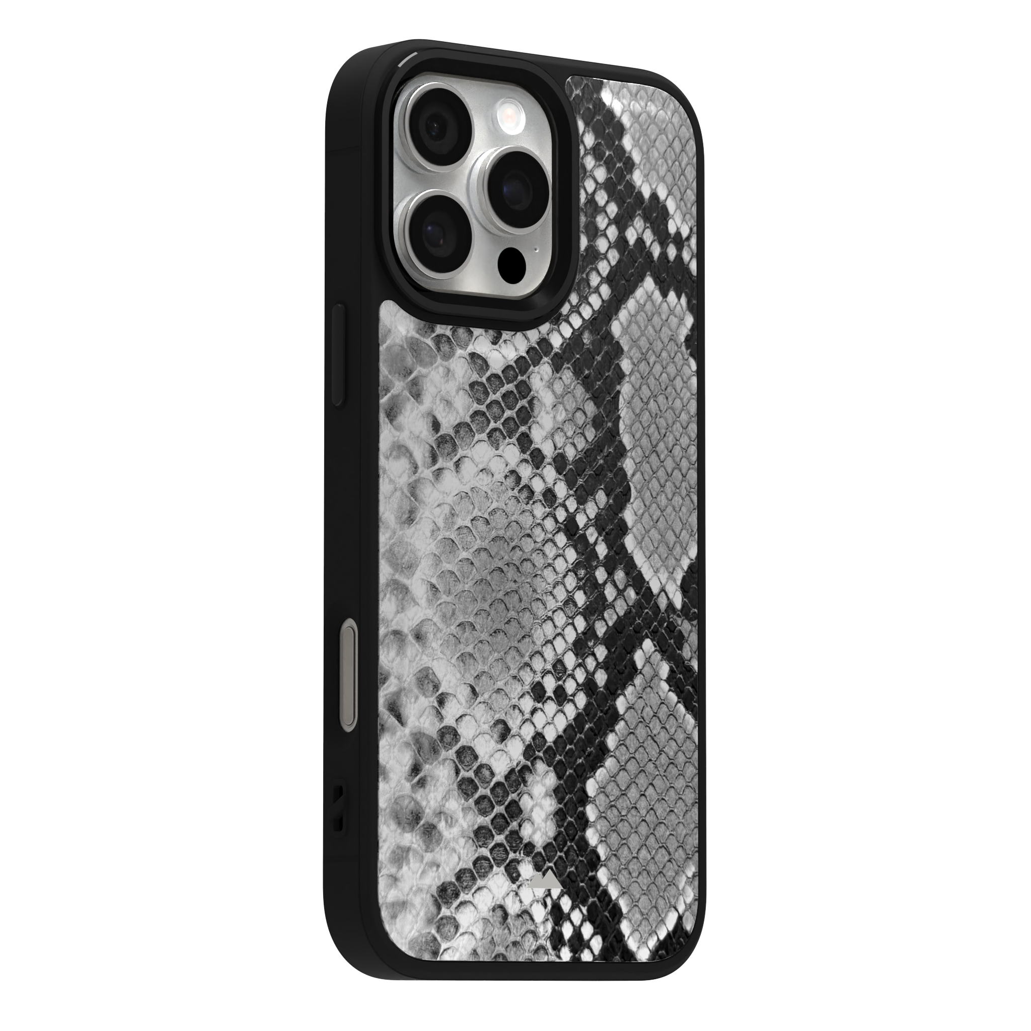 White Reptile Leather Case Cover for iPhone 16 Pro Max
