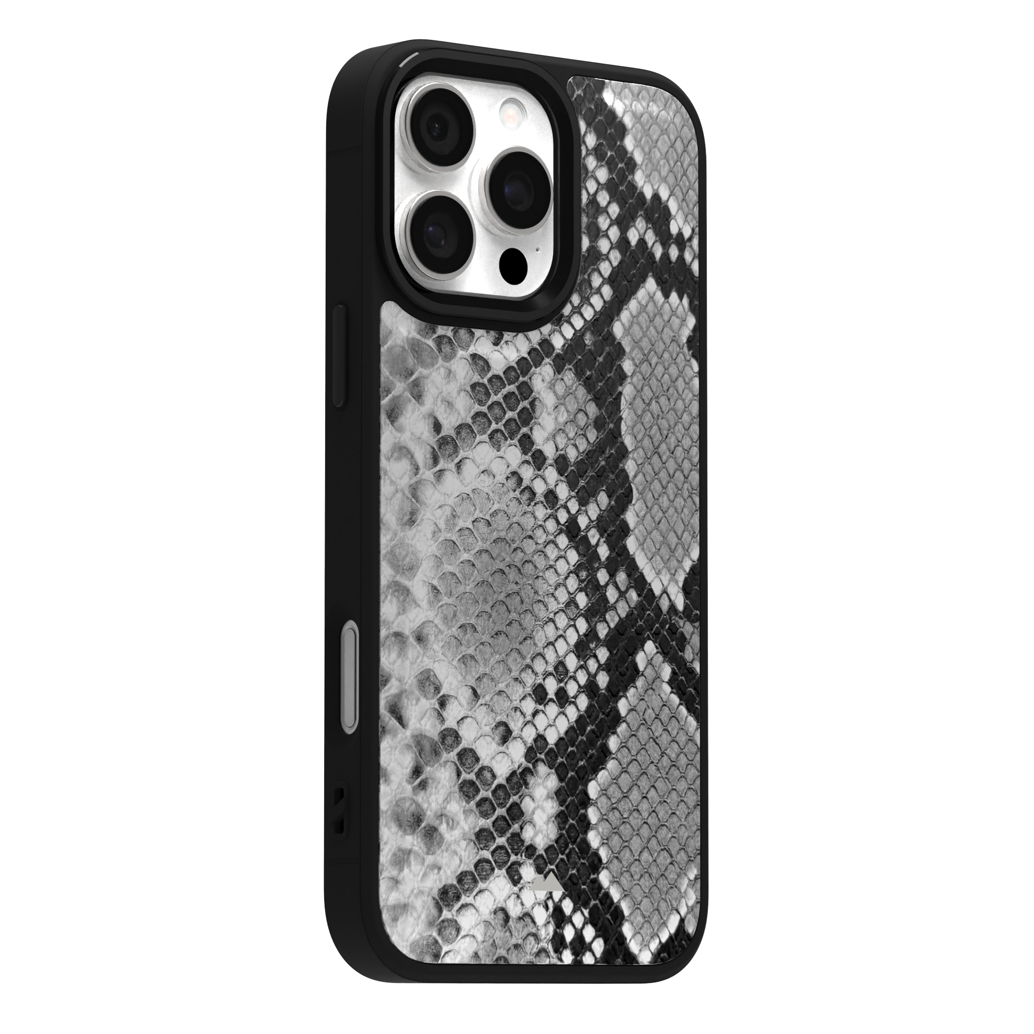 White Reptile Leather Case Cover for iPhone 16 Pro Max