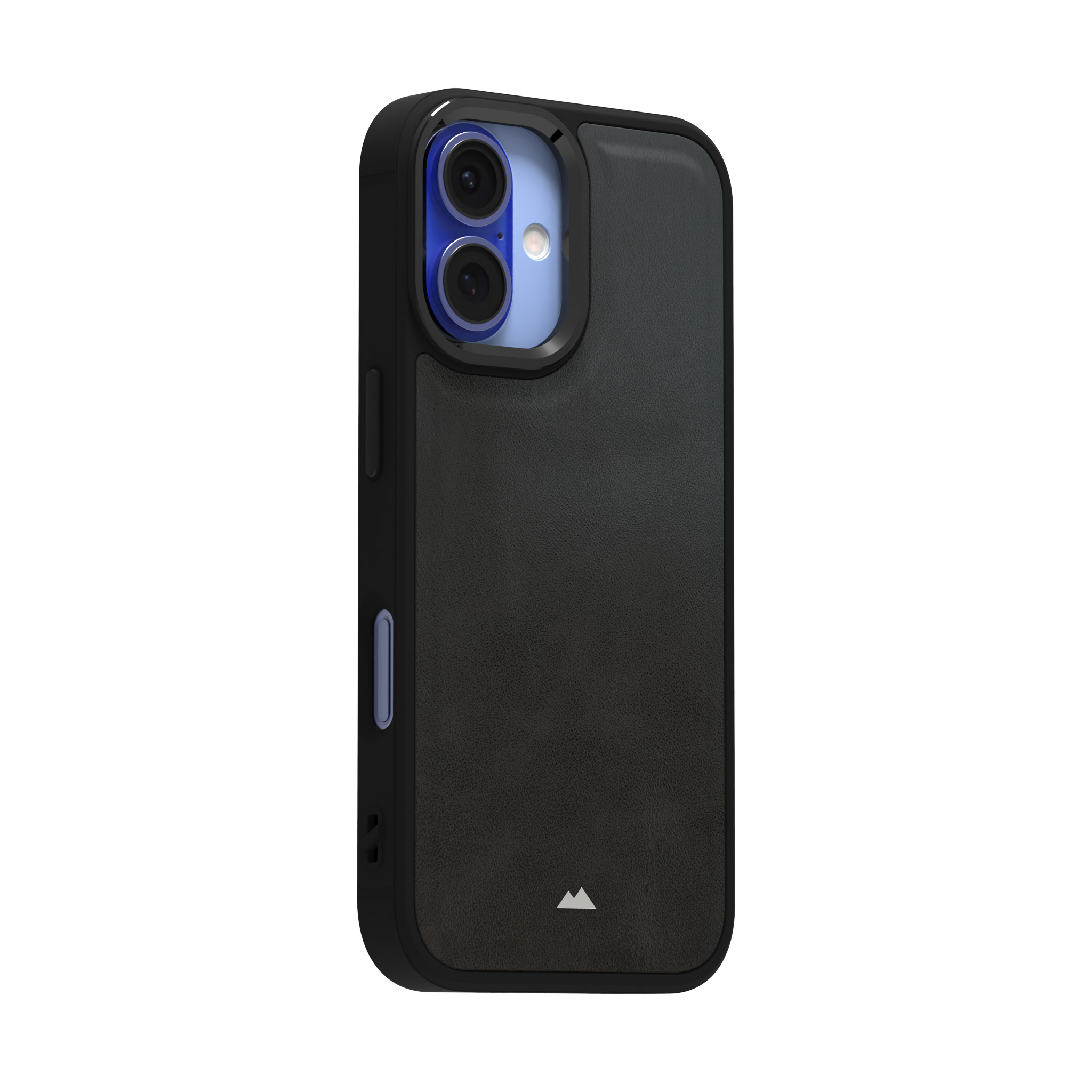 Smudged Grey Leather Case Cover for iPhone 16