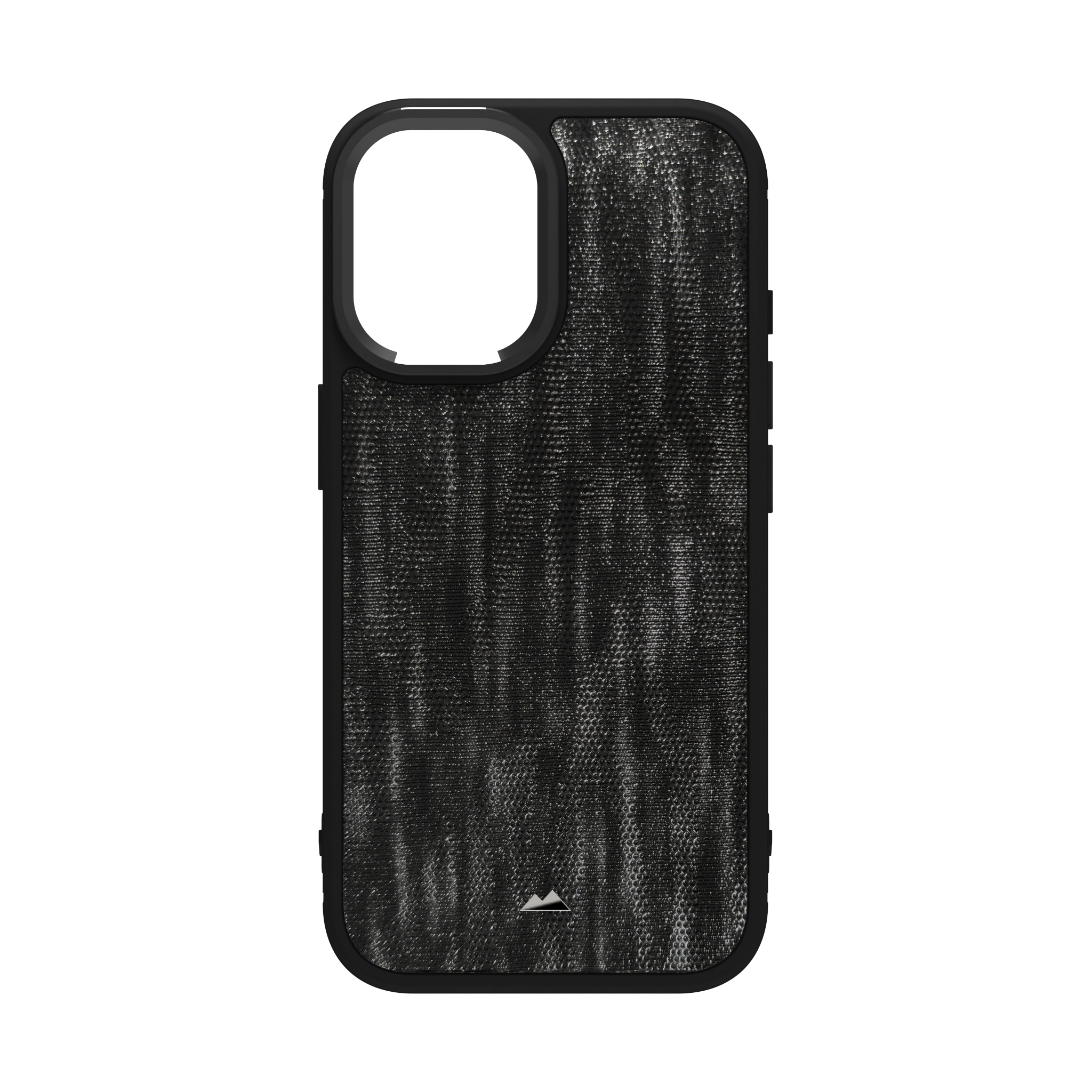 Silver Streaked Black Leather Case Cover for iPhone 16