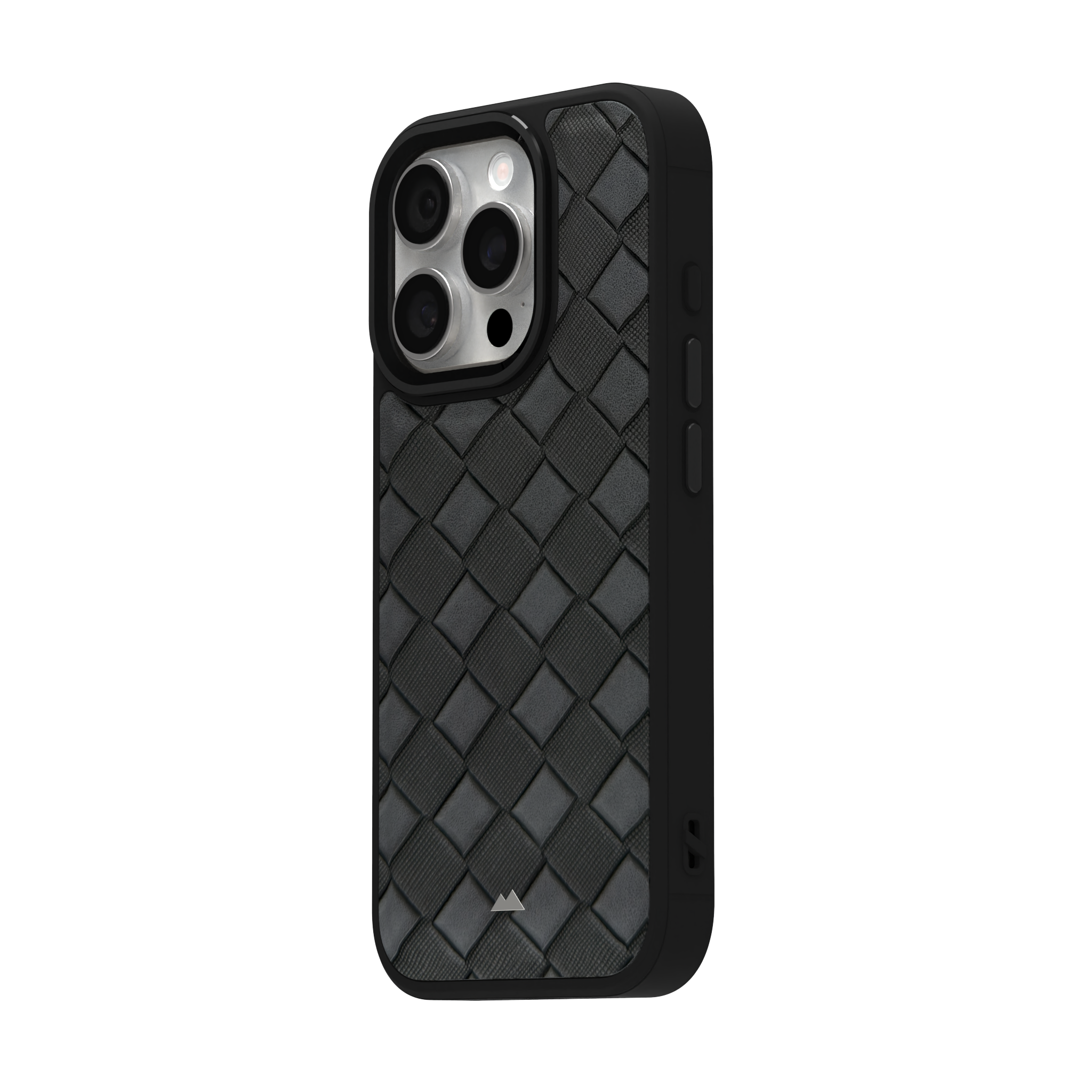 Smoked Cross Leather Case Cover for iPhone 16 Pro