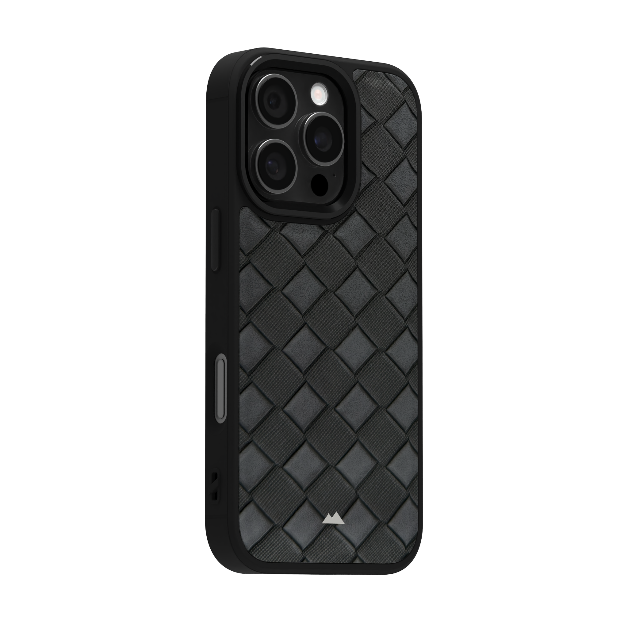 Smoked Cross Leather Case Cover for iPhone 16 Pro