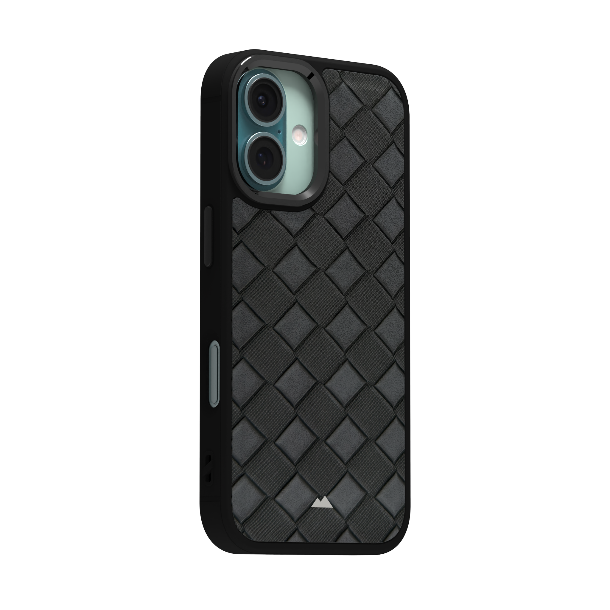 Smoked Cross Leather Case Cover for iPhone 16