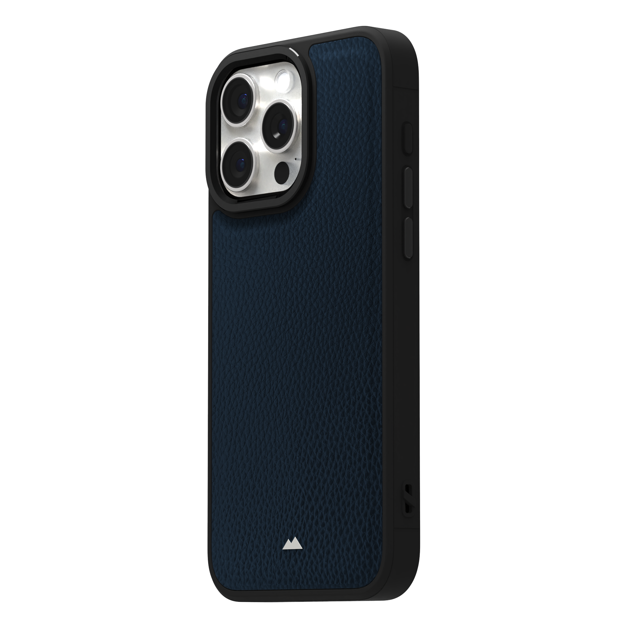 Blue Full Grain Leather Case Cover for iPhone 15 Pro Max