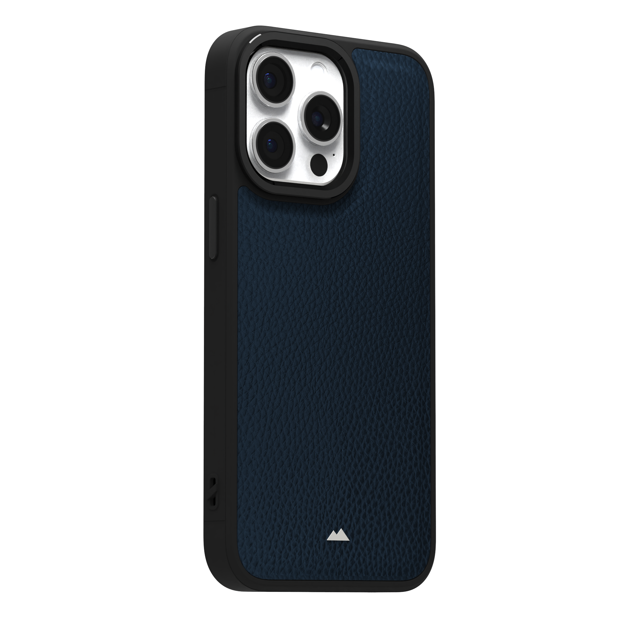 Blue Full Grain Leather Case Cover for iPhone 15 Pro Max