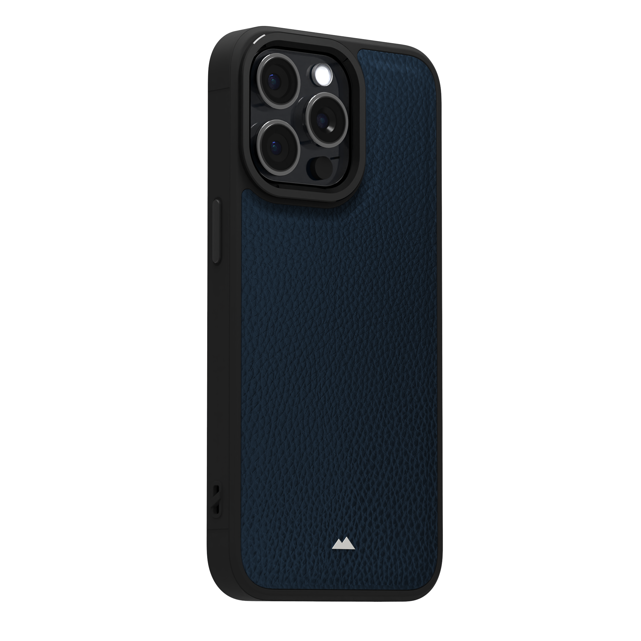 Blue Full Grain Leather Case Cover for iPhone 15 Pro Max