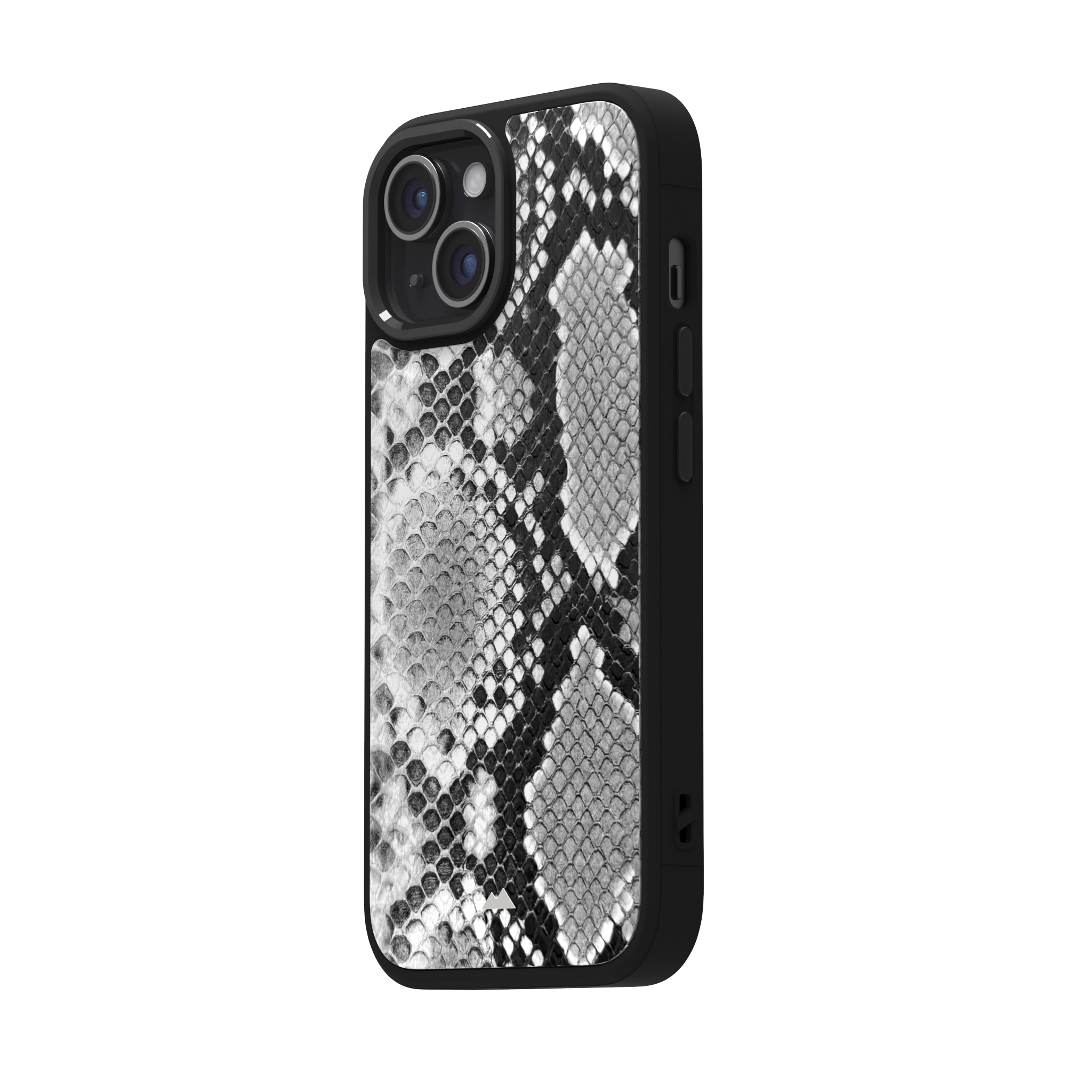 White Reptile Leather Case Cover for iPhone 15