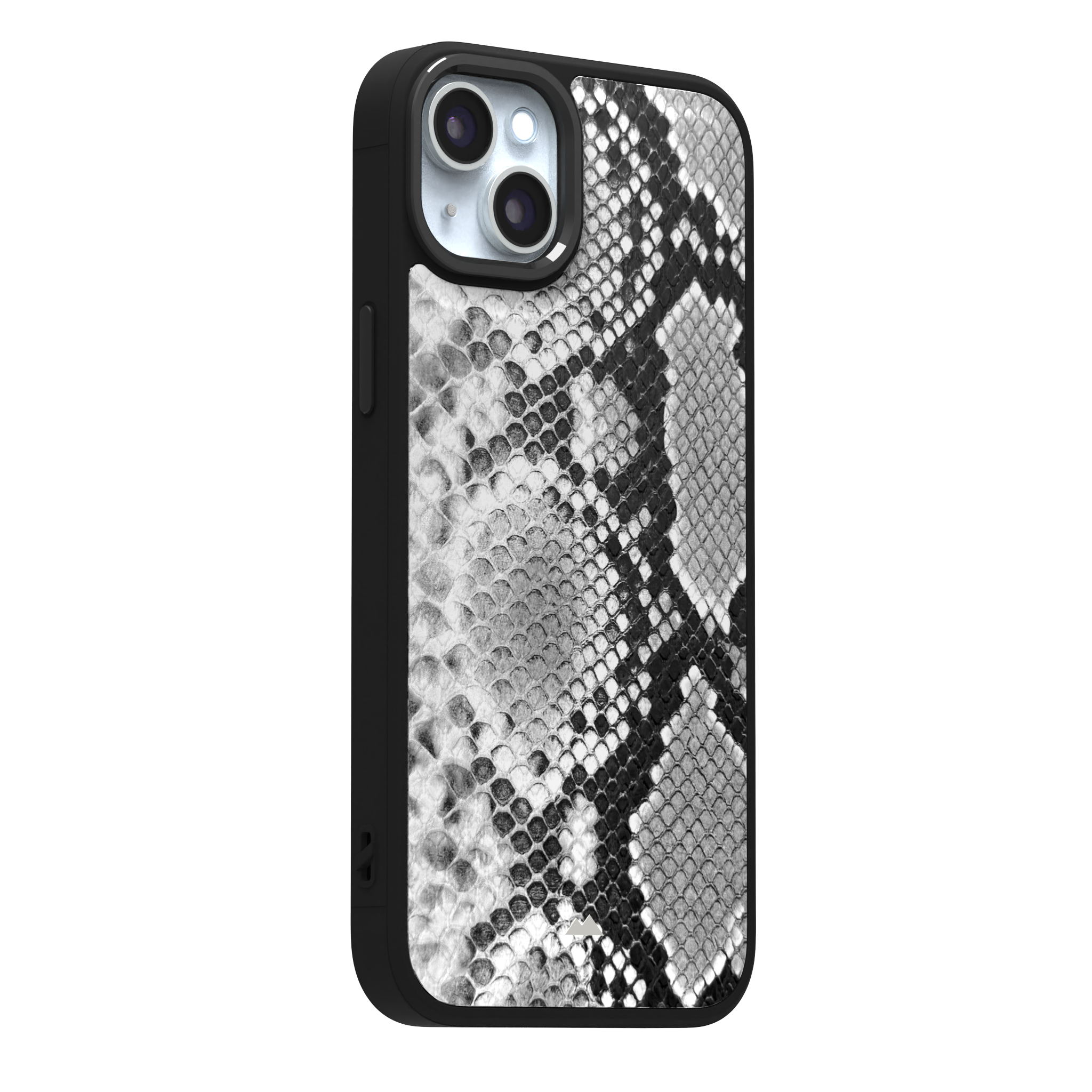 White Reptile Leather Case Cover for iPhone 15 Plus