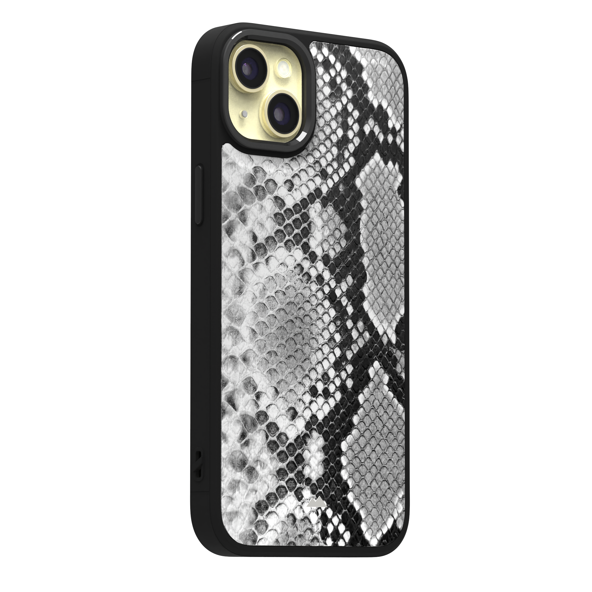 White Reptile Leather Case Cover for iPhone 15 Plus
