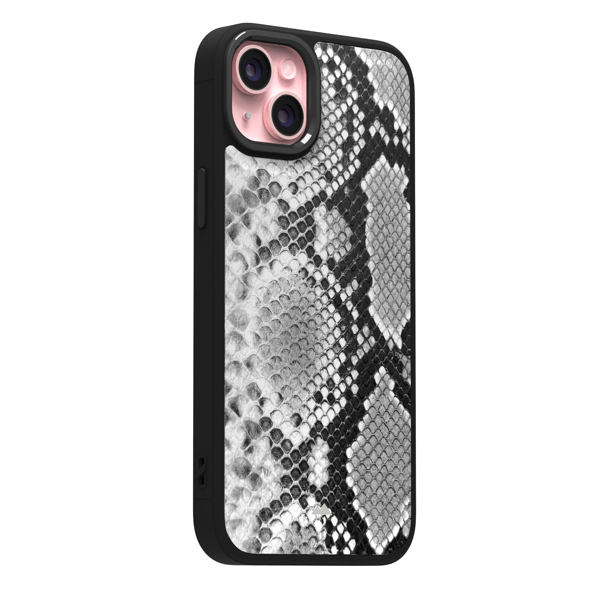 White Reptile Leather Case Cover for iPhone 15 Plus