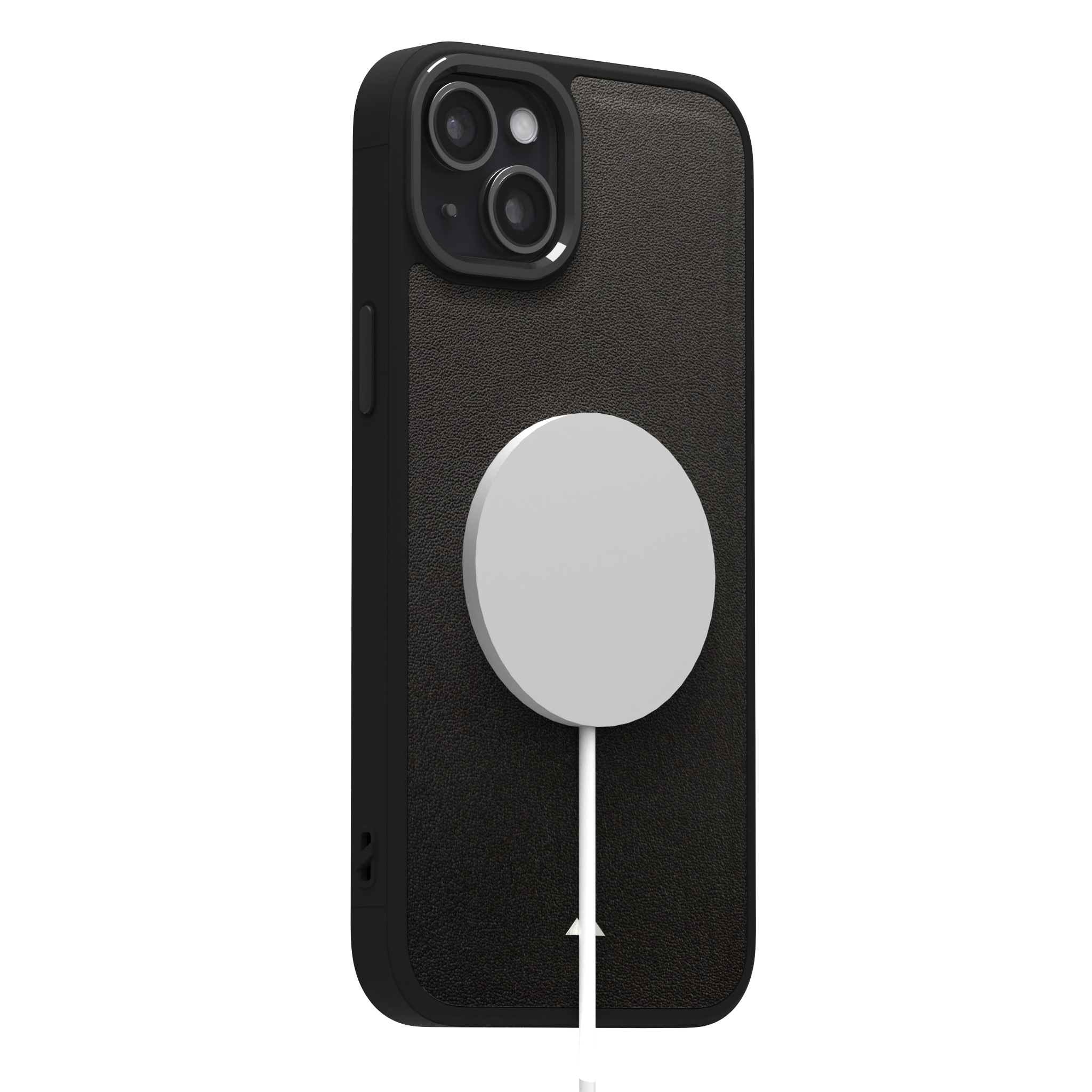 Brown Glitter Leather Case Cover for iPhone 15 Plus