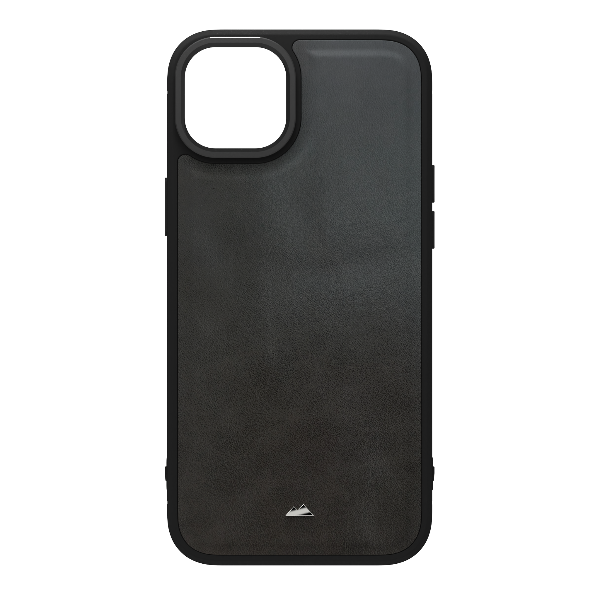Smudged Grey Leather Case Cover for iPhone 15 Plus