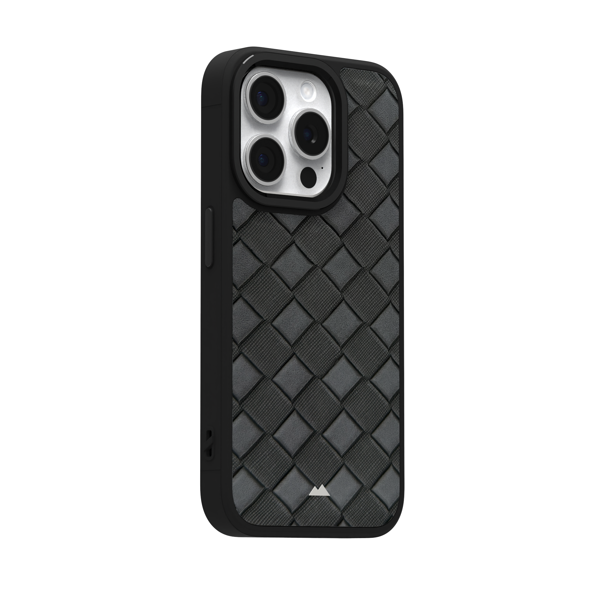 Smoked Cross Leather Case Cover for iPhone 15 Pro