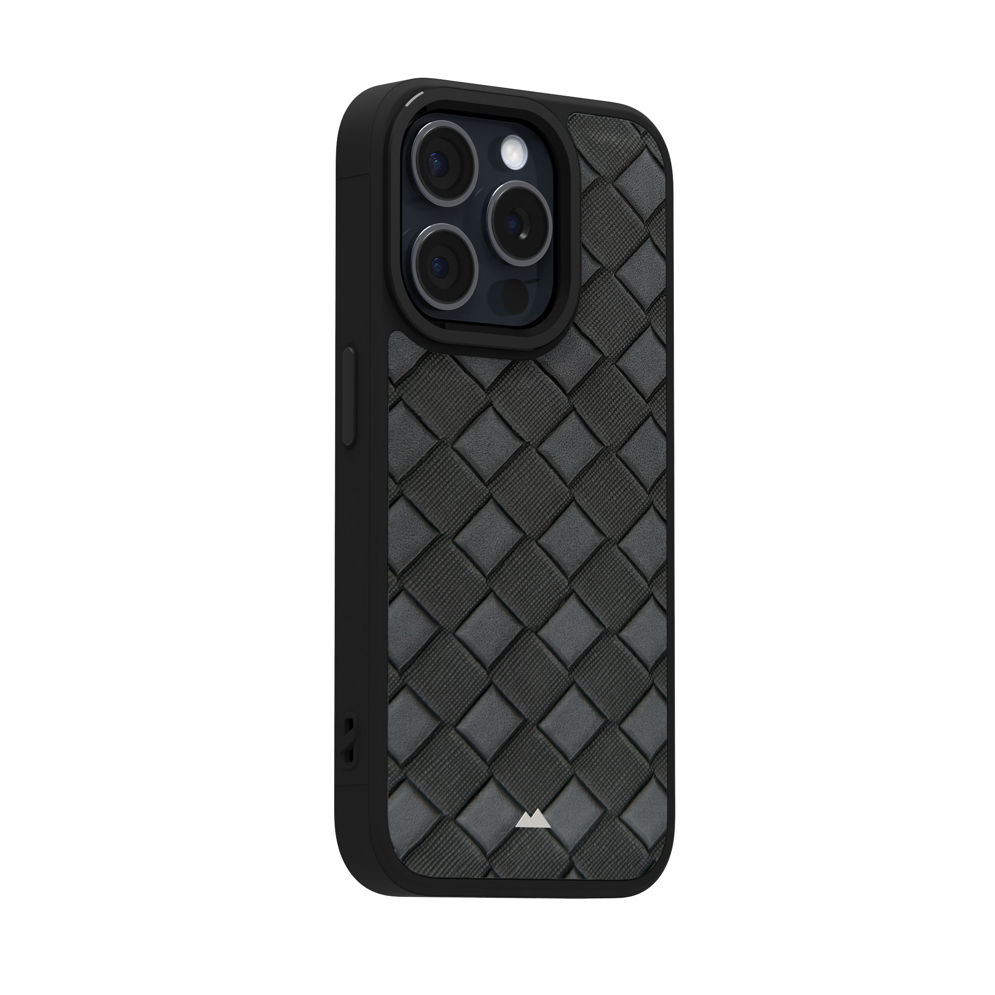 Smoked Cross Leather Case Cover for iPhone 15 Pro